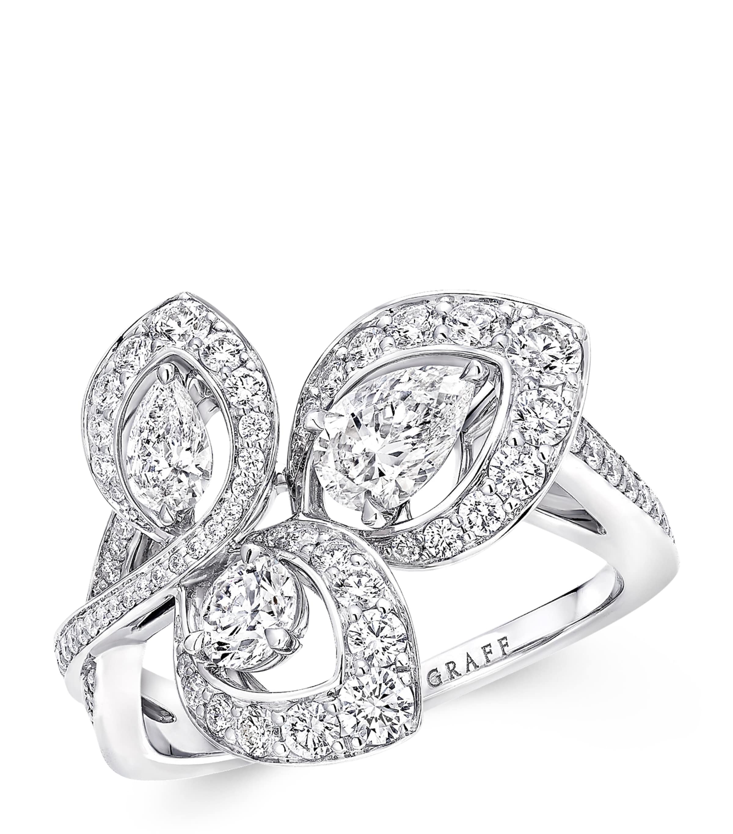Graff White Gold and Diamond Classic Graff Ring Harrods UK