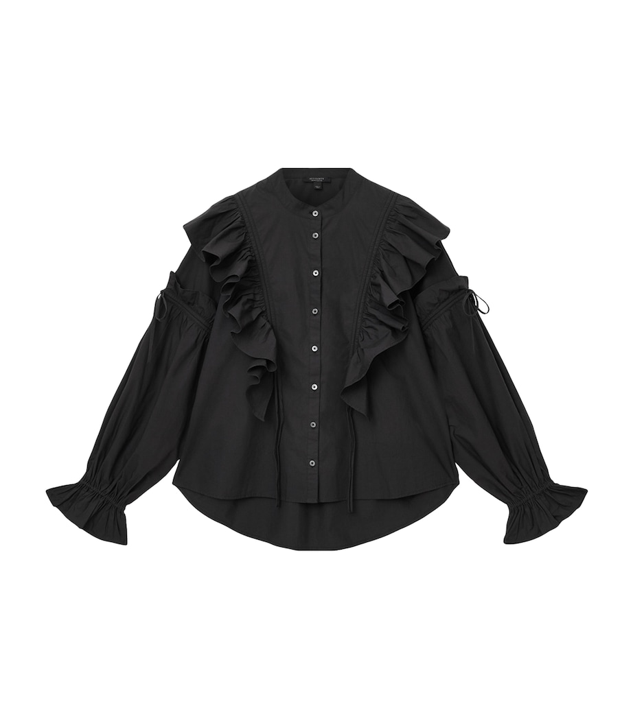 Cotton Poplin Lulu Shirt BLACK Image 1