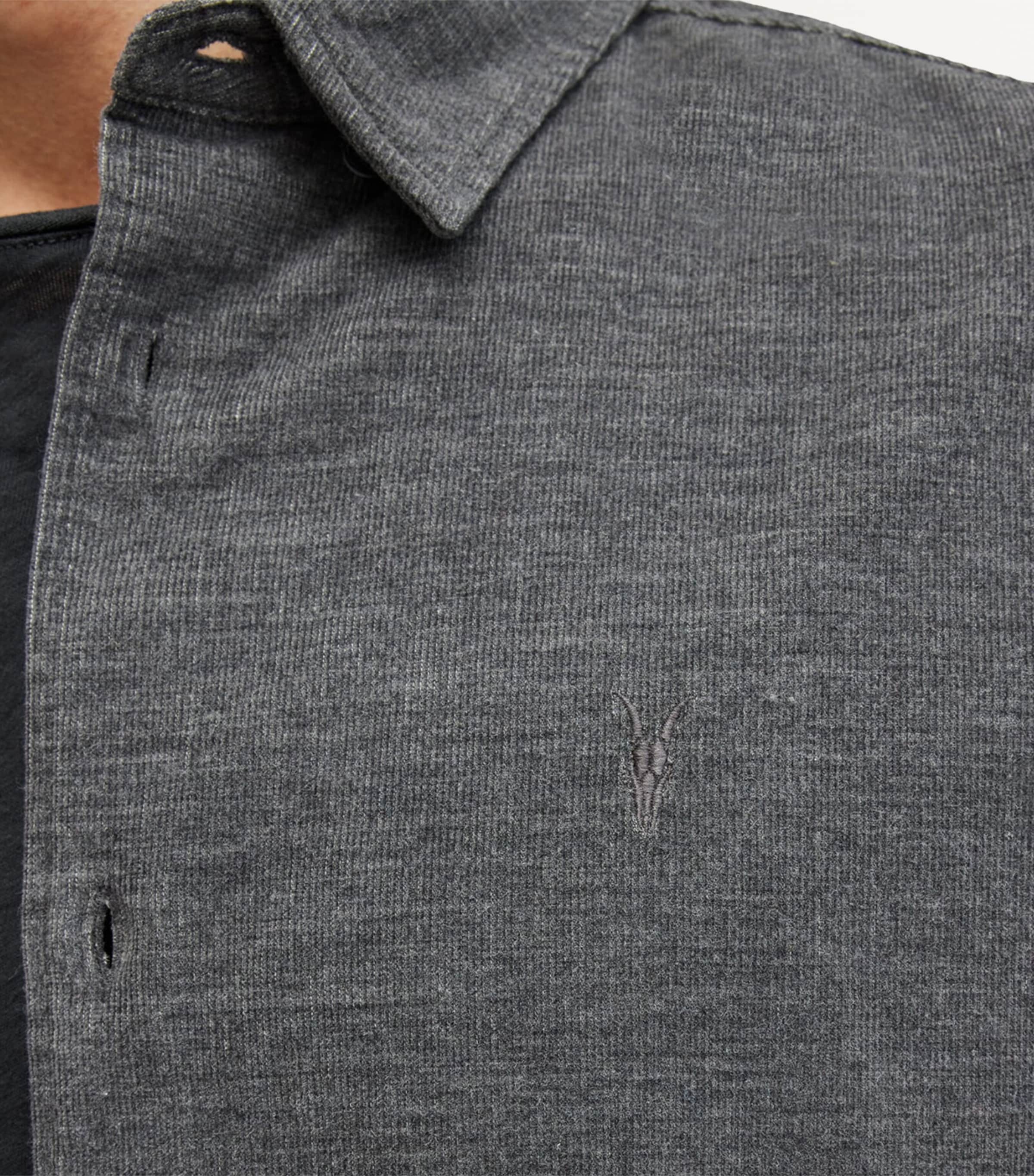 AllSaints Mens Ramskull Lorella Shirt Nite Blue Image 6