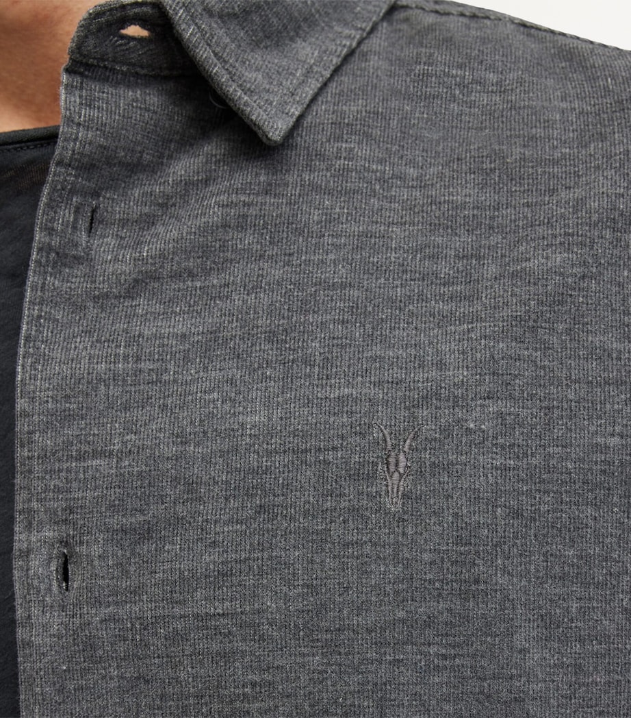 AllSaints Mens Ramskull Lorella Shirt Nite Blue Image 6