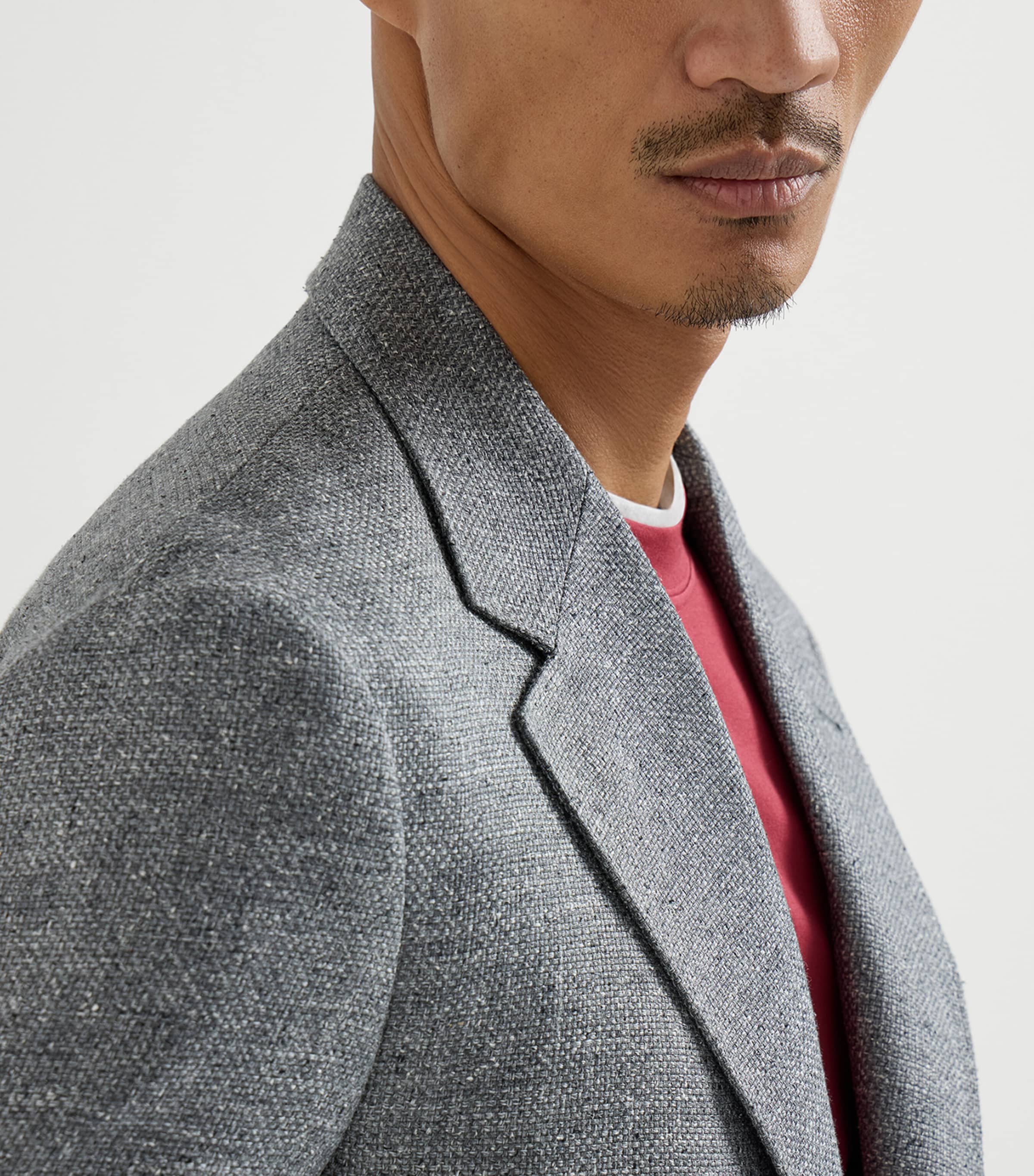 Brunello Cucinelli Mens Silk-Linen-Wool Blazer Image 6