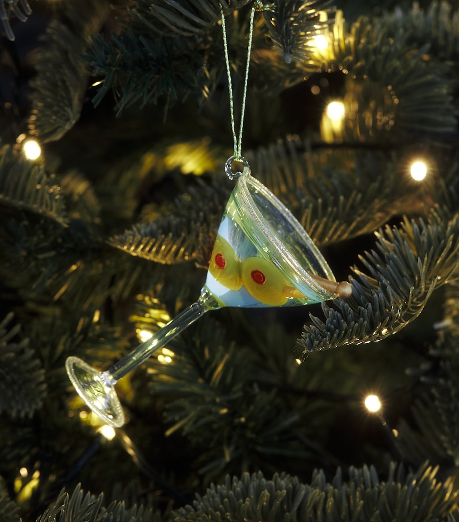 Harrods Martini Glass Tree Decoration Green Image 3