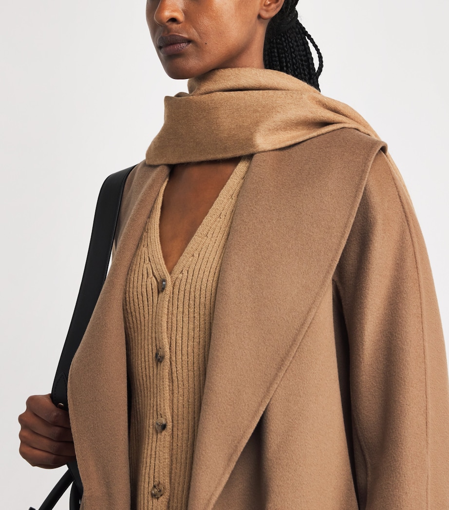 Virgin Wool Wrap Coat CAMEL Image 6