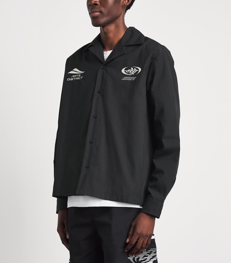 AMIRI Mens Sporty Embroidered Logo Shirt Black Image 4