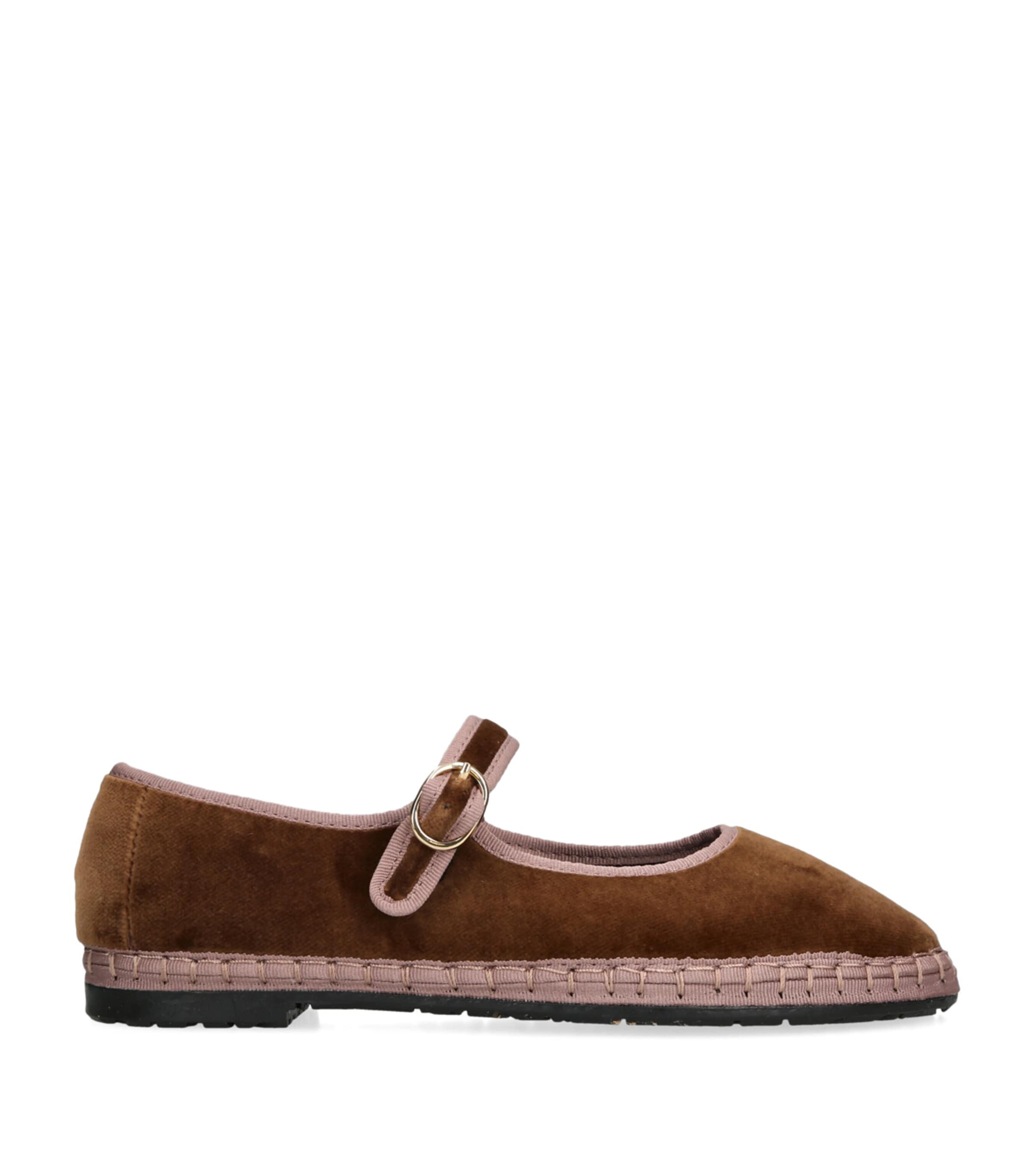 Flabelus Velvet Balthasar Mary Janes Brown/oth Image 1