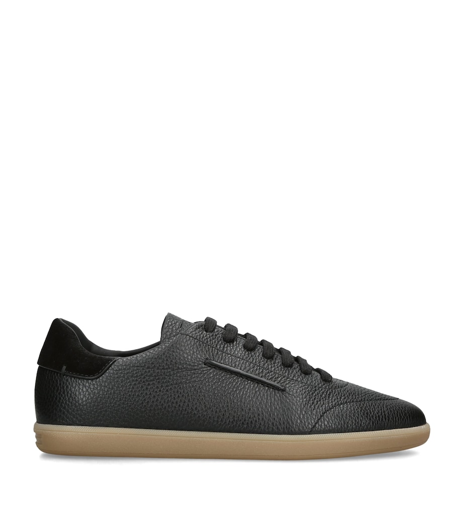 Zegna Grained Leather 232 Sneakers Black Image 1