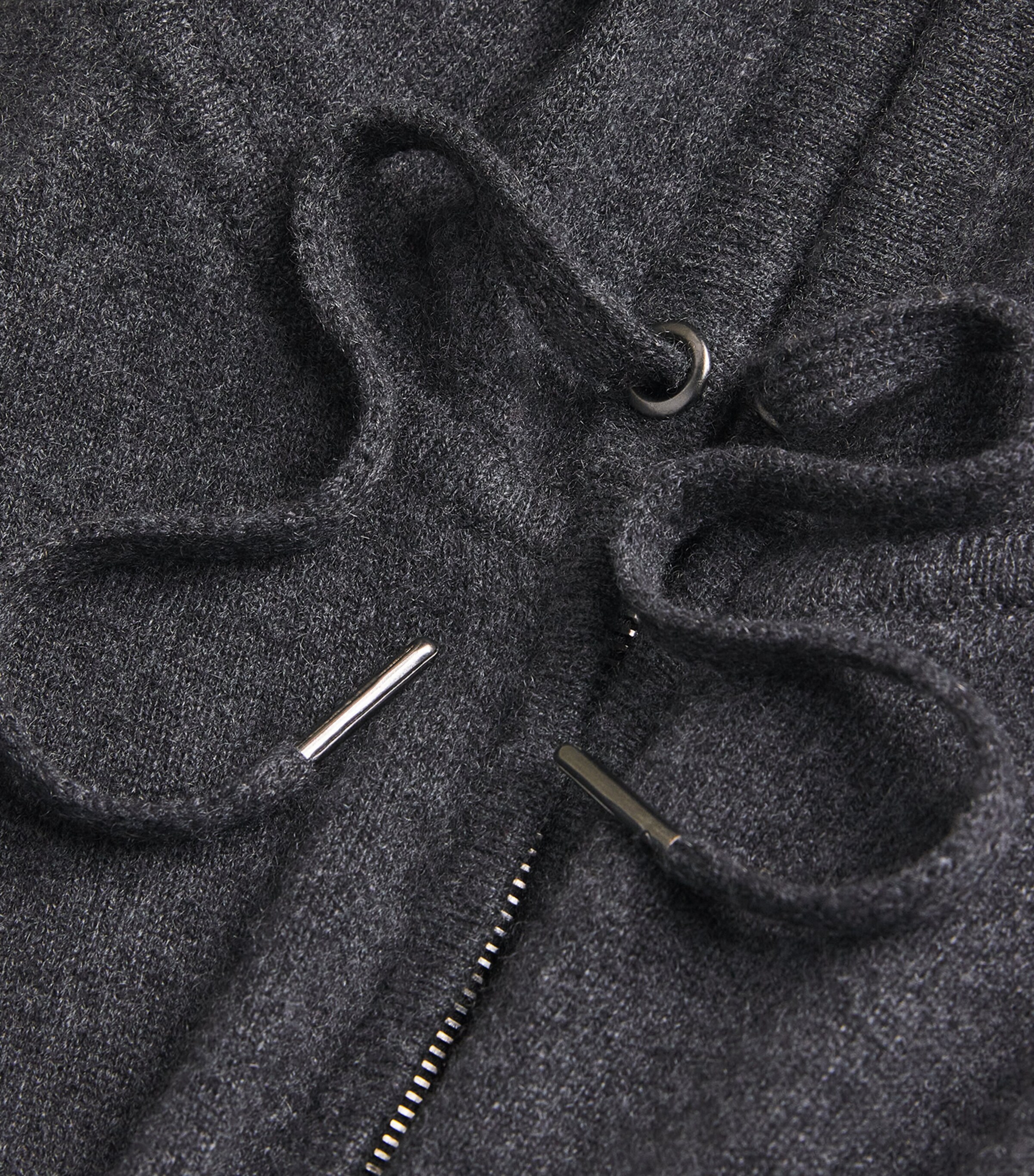 Cashmere Finley Zip-Up Hoodie CHARCOAL Image 5