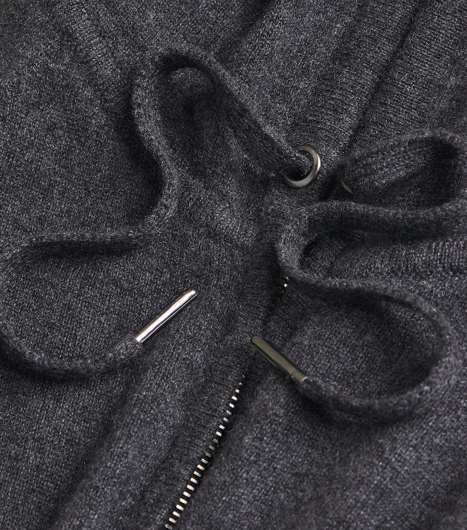 Cashmere Finley Zip-Up Hoodie CHARCOAL Image 5