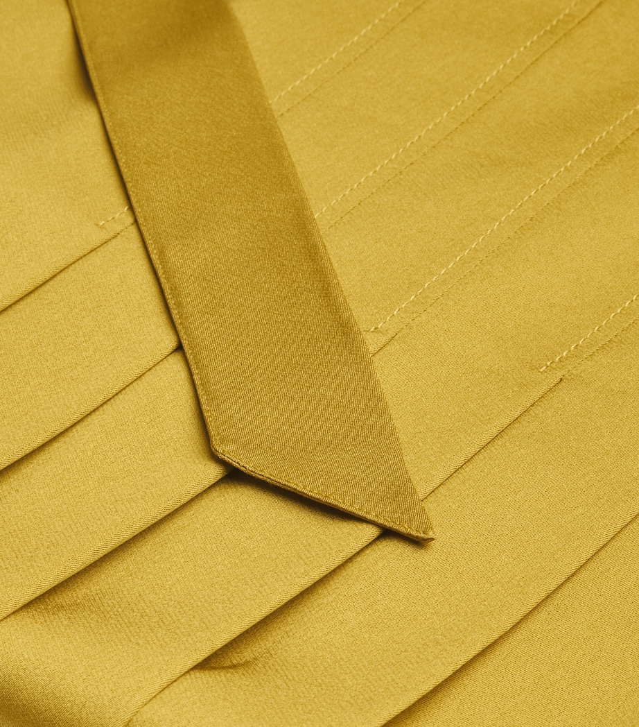 Crepe Jeanne Pleated Mini Skirt AMBER Image 5