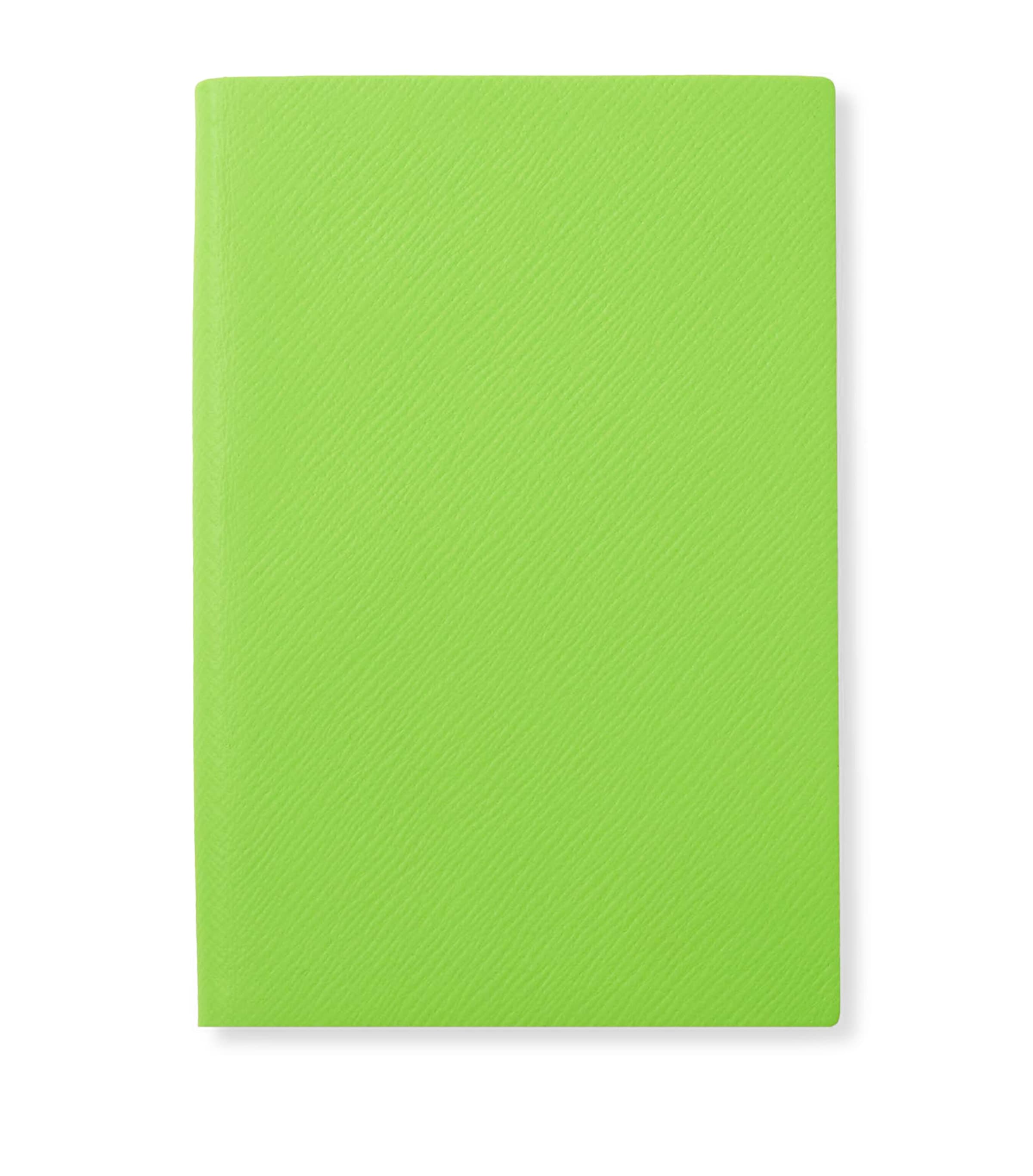 Smythson Leather Chelsea Happiness Notebook Apple Green Image 1