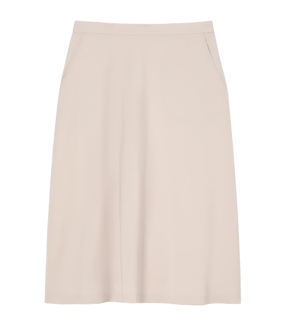 Virgin Wool Pinza Midi Skirt PINK Image 1