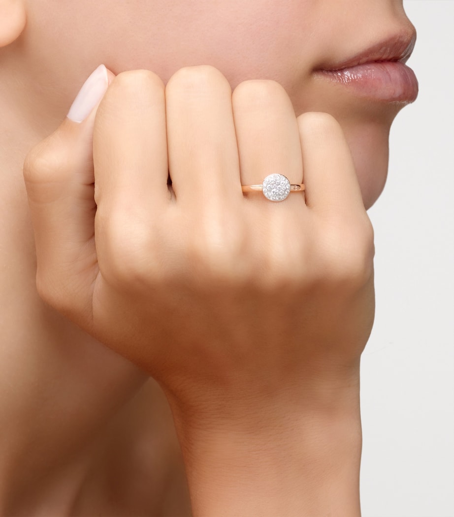 Pomellato Rose Gold and Diamond Sabbia Ring Image 2