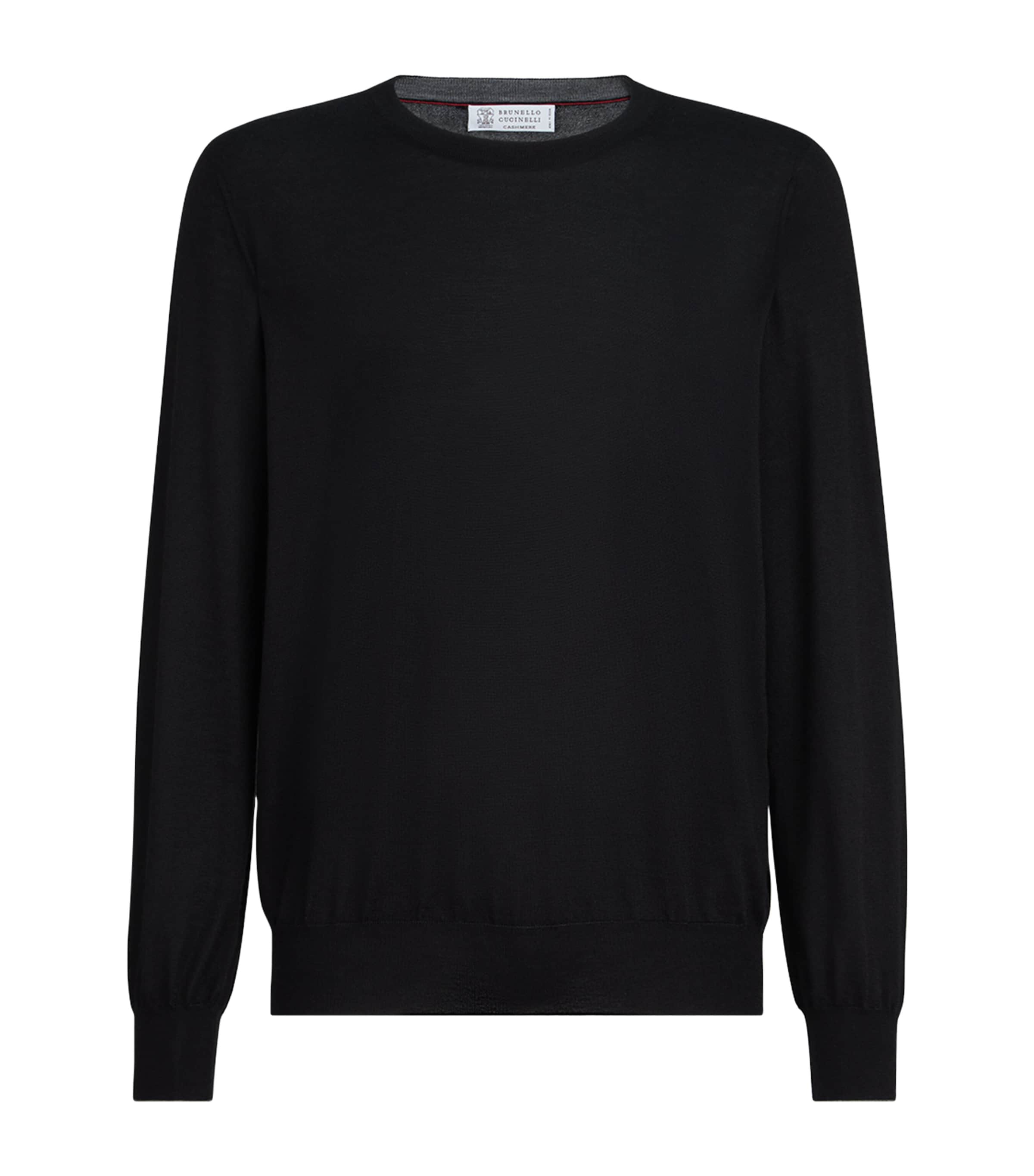 Brunello Cucinelli Mens Cashmere-Silk Crew-Neck Sweater Image 1