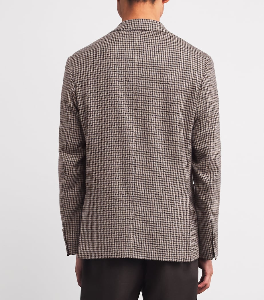 Wool-Blend Houndstooth Blazer ICDCOFF/BEIG/DKNAVY Image 4