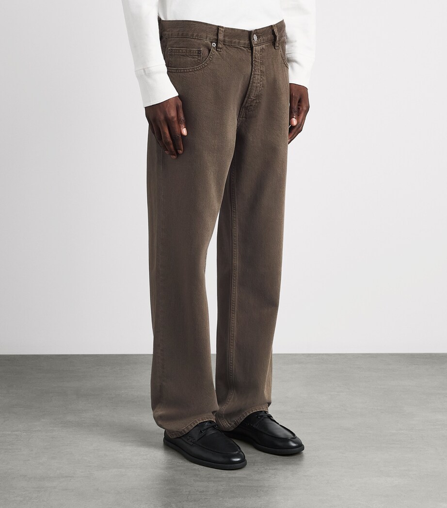FRAME Mens Relaxed Jeans Bsne Brownstone Image 4
