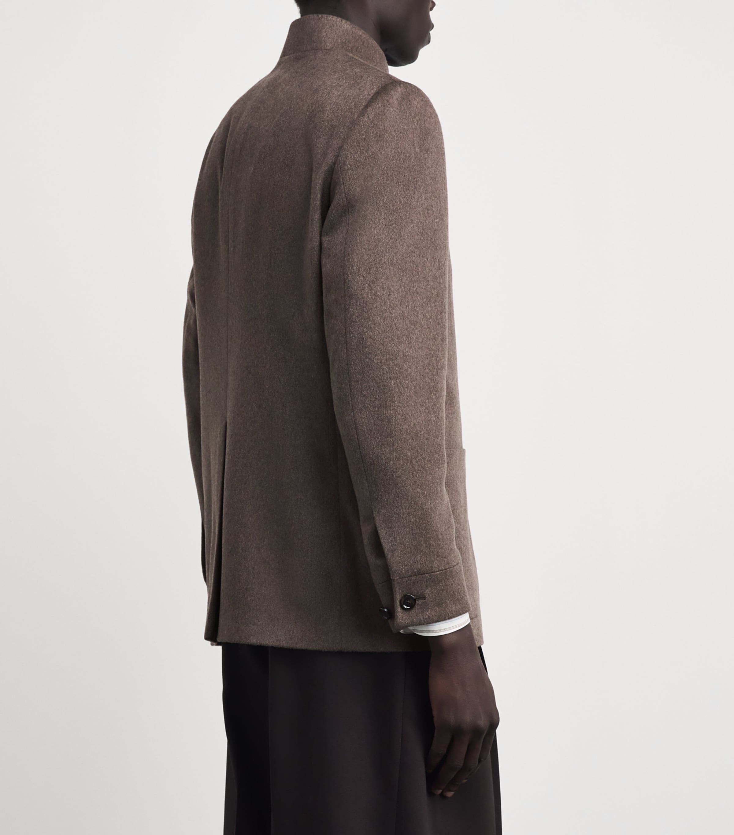 Lardini Mens Cashmere Jacket Taupe Image 5