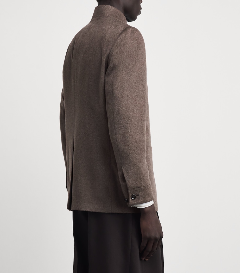 Lardini Mens Cashmere Jacket Taupe Image 5
