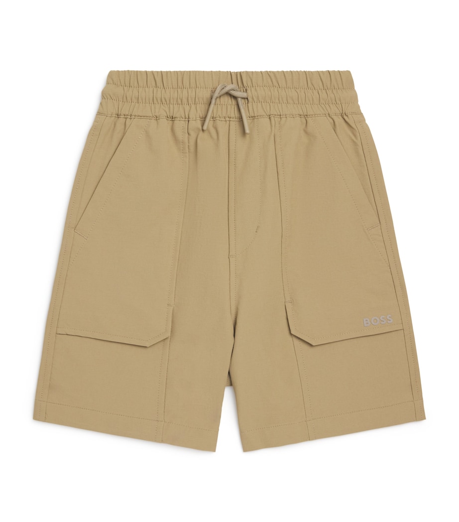 Drawstring Cargo Shorts (4-16 Years) 295DARK STONE Image 1