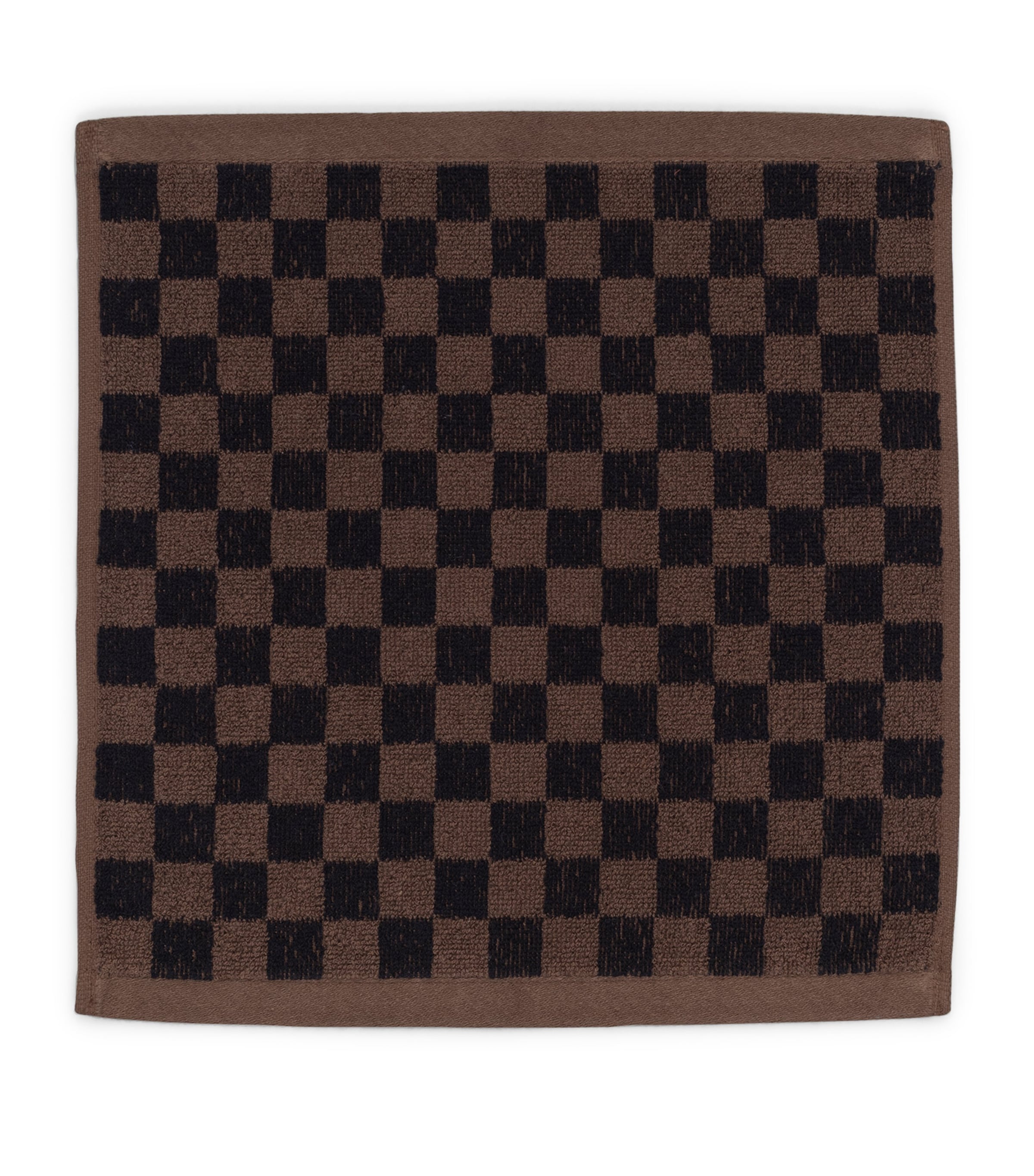 Check Quill Facecloth (30cm x 30cm) TABAC Image 2