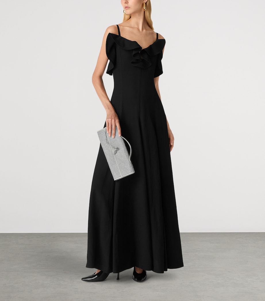 Leather Crystal-Embellished Andiamo Clutch Bag 1905 Image 2