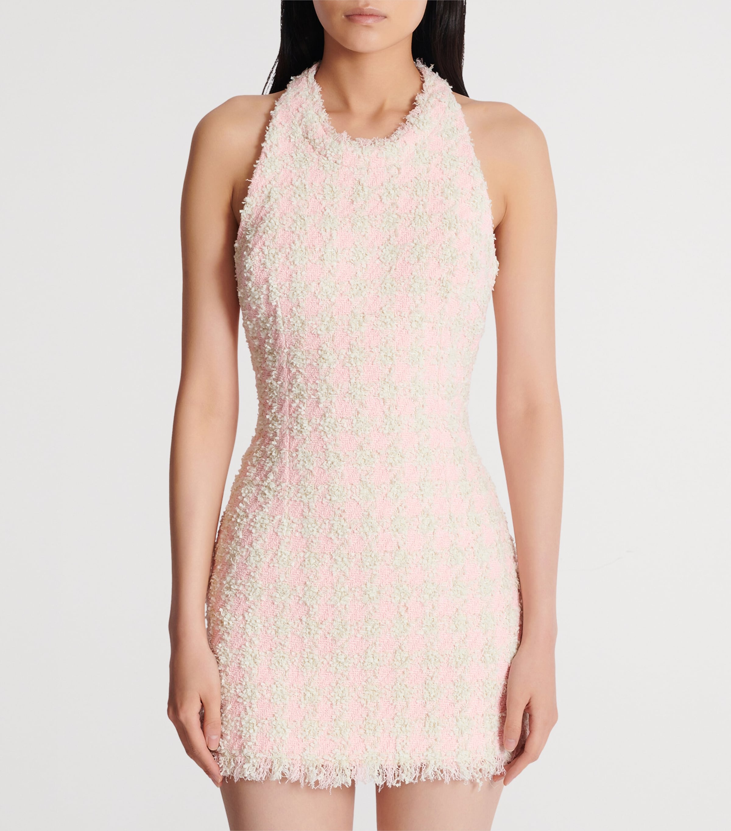 ワンピース Balmain Tweed Mini Dress Balmain Tweed Houndstooth Mini Dress | Harrods US