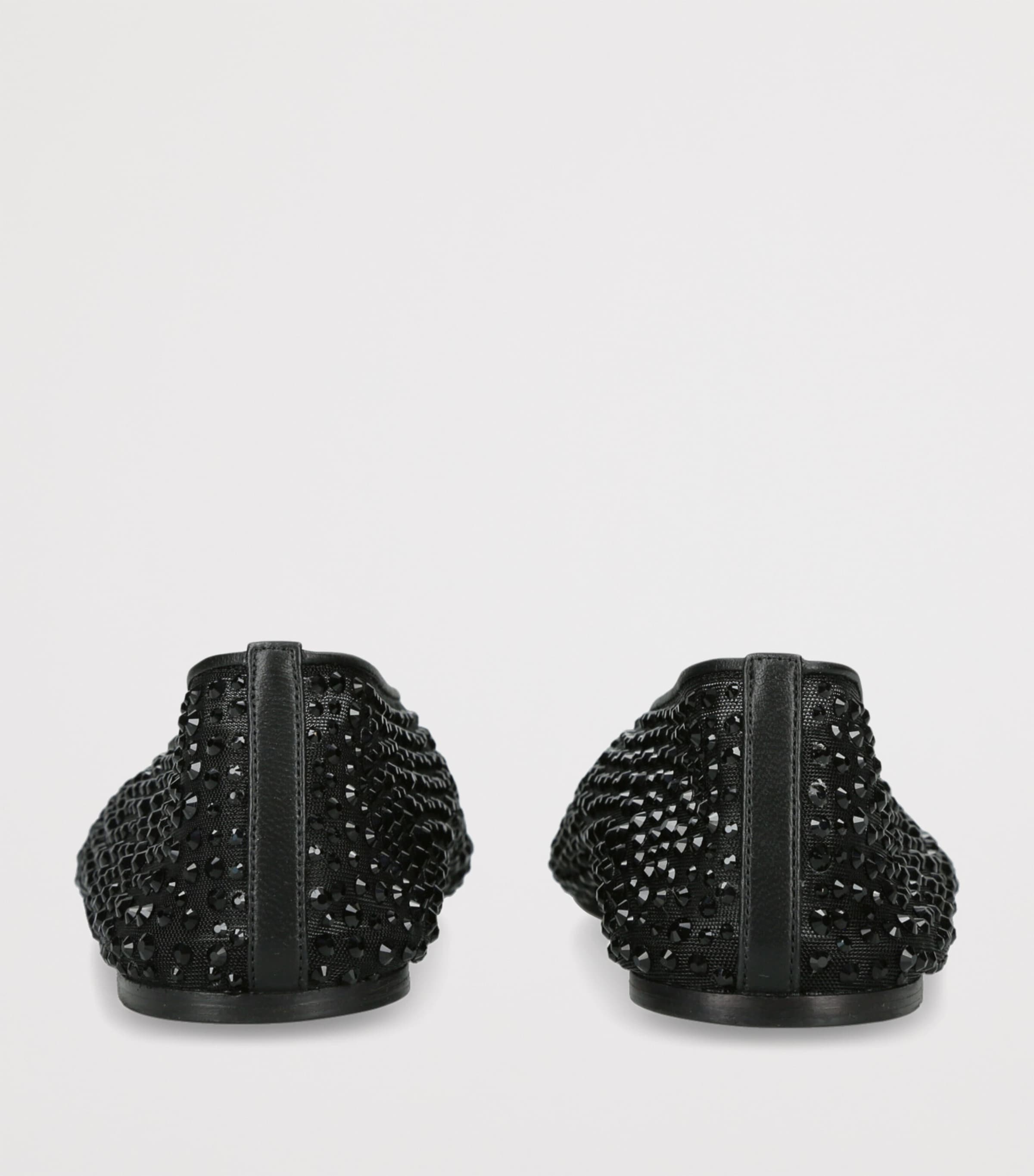 Crystal-Embellished Luna Flats BLACK Image 2