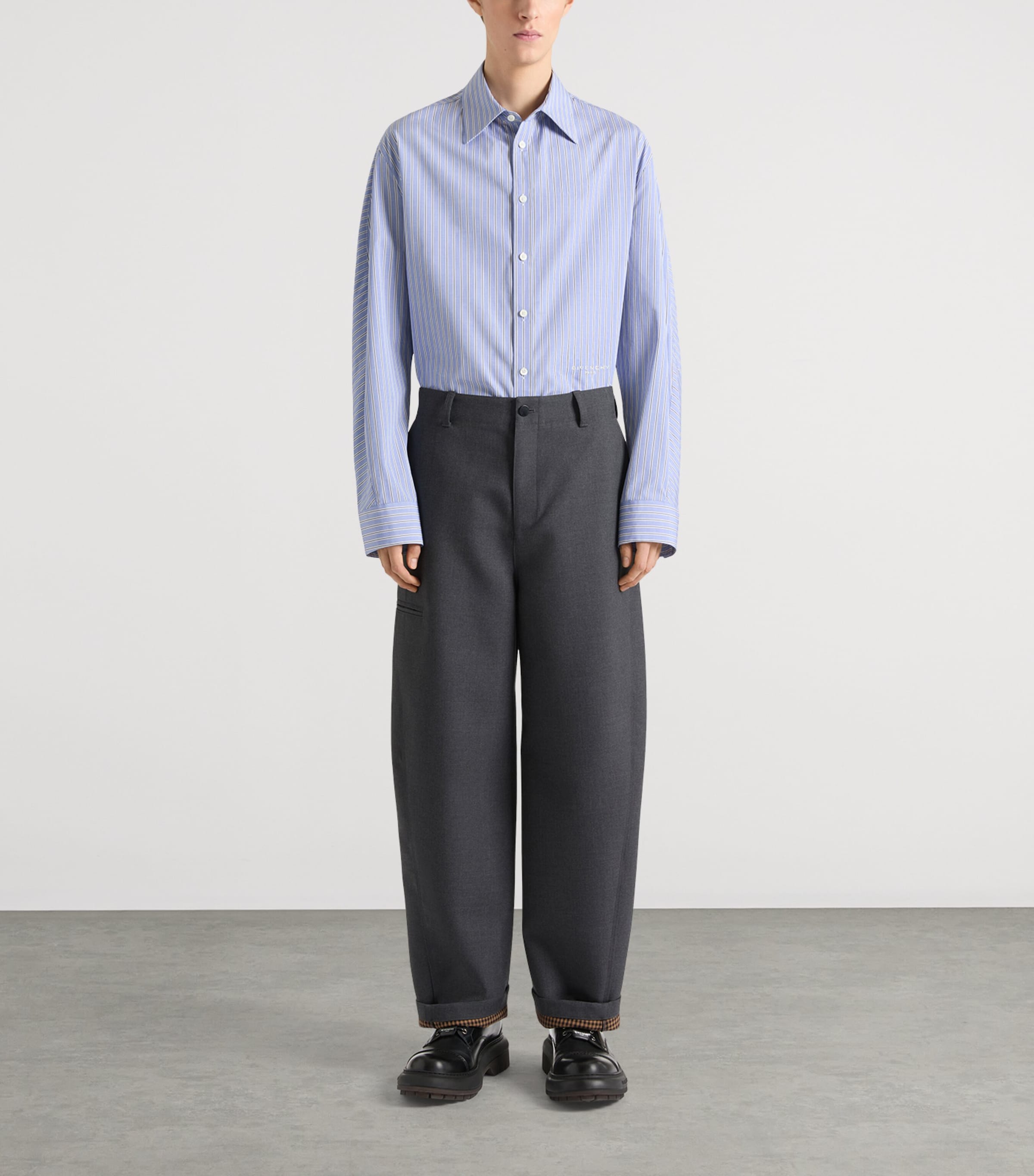 Givenchy Mens Cotton Stripe Couture Seam Shirt Image 2