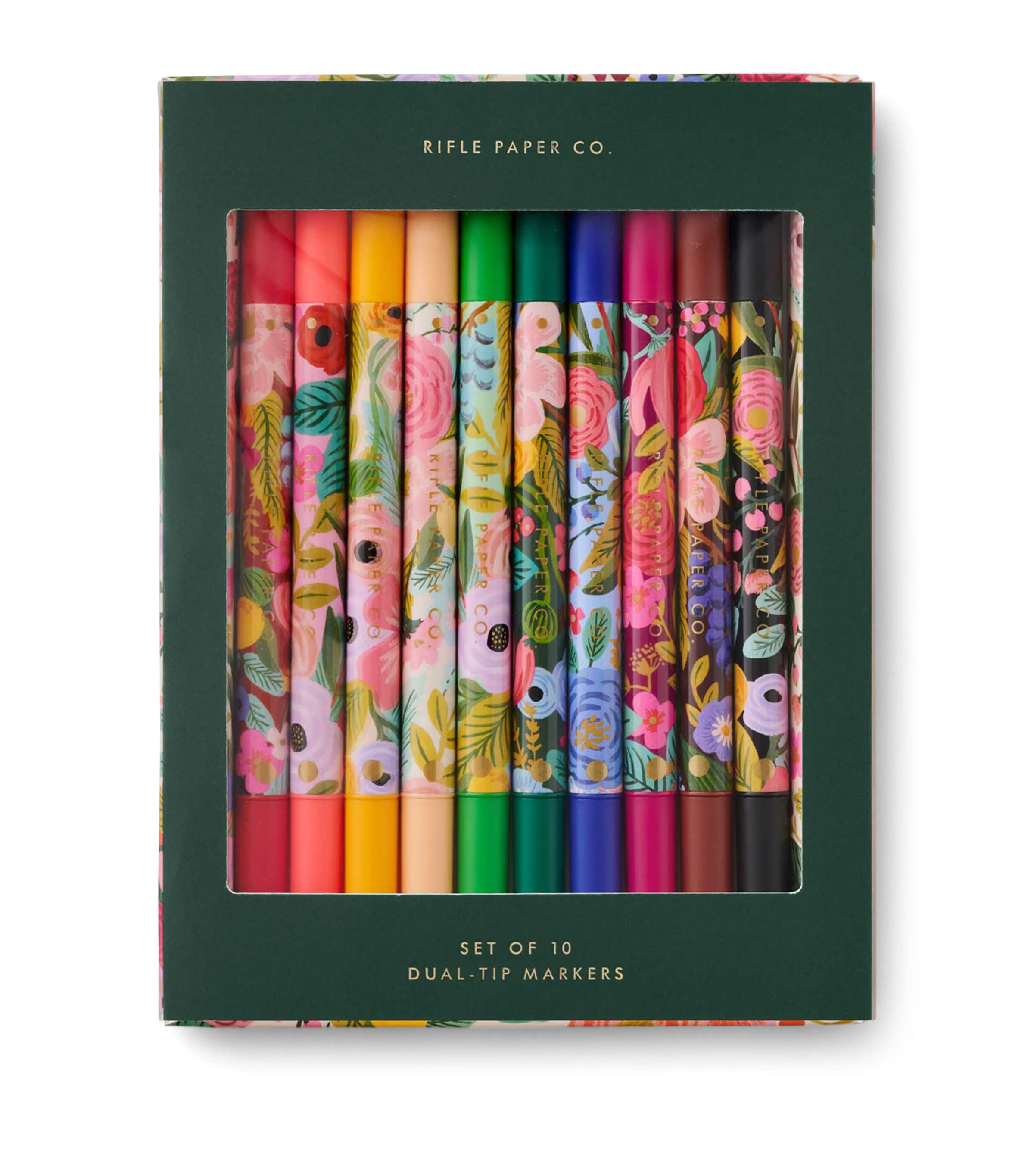 Rifle Paper Co Garden Party Dual-tip Markers In Multi