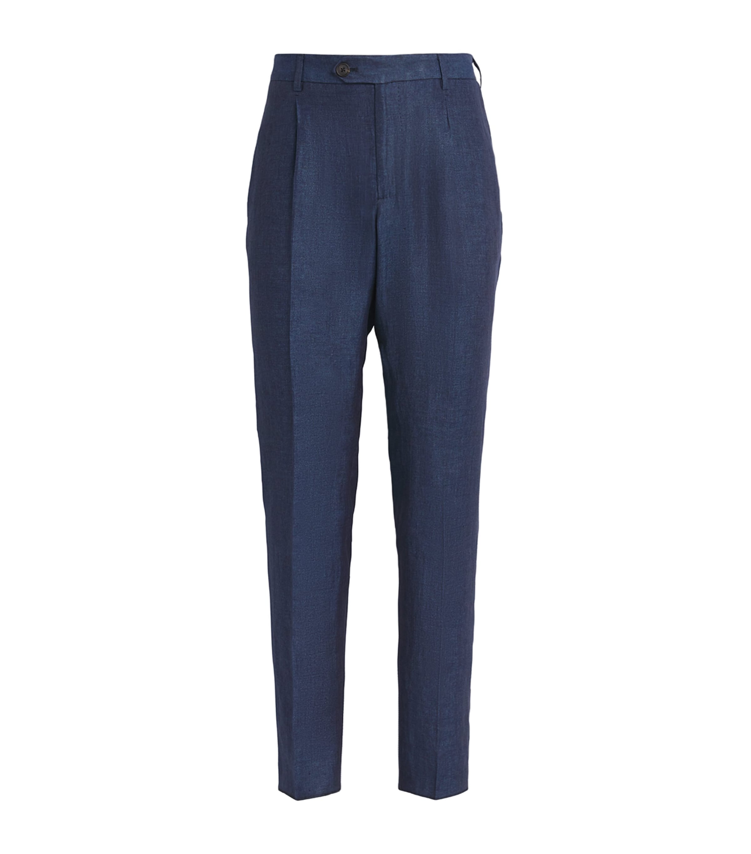 Linen Tapered Trousers 502/09 - DENIM T22 Image 1