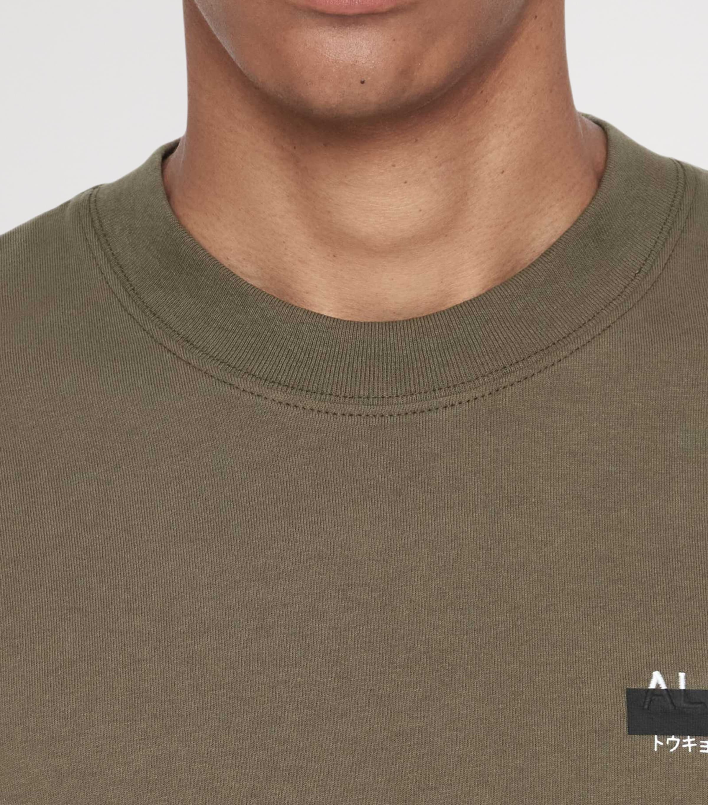 AllSaints Mens REDACT SS CREW Washed Khaki Image 4