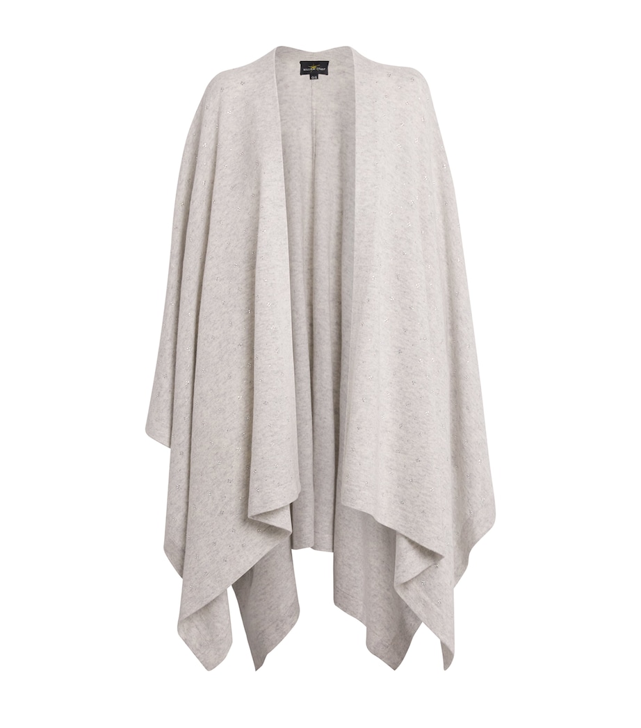 Cashmere Oversized Luxe Scatter Cape 001 SILVER HAZE Image 1