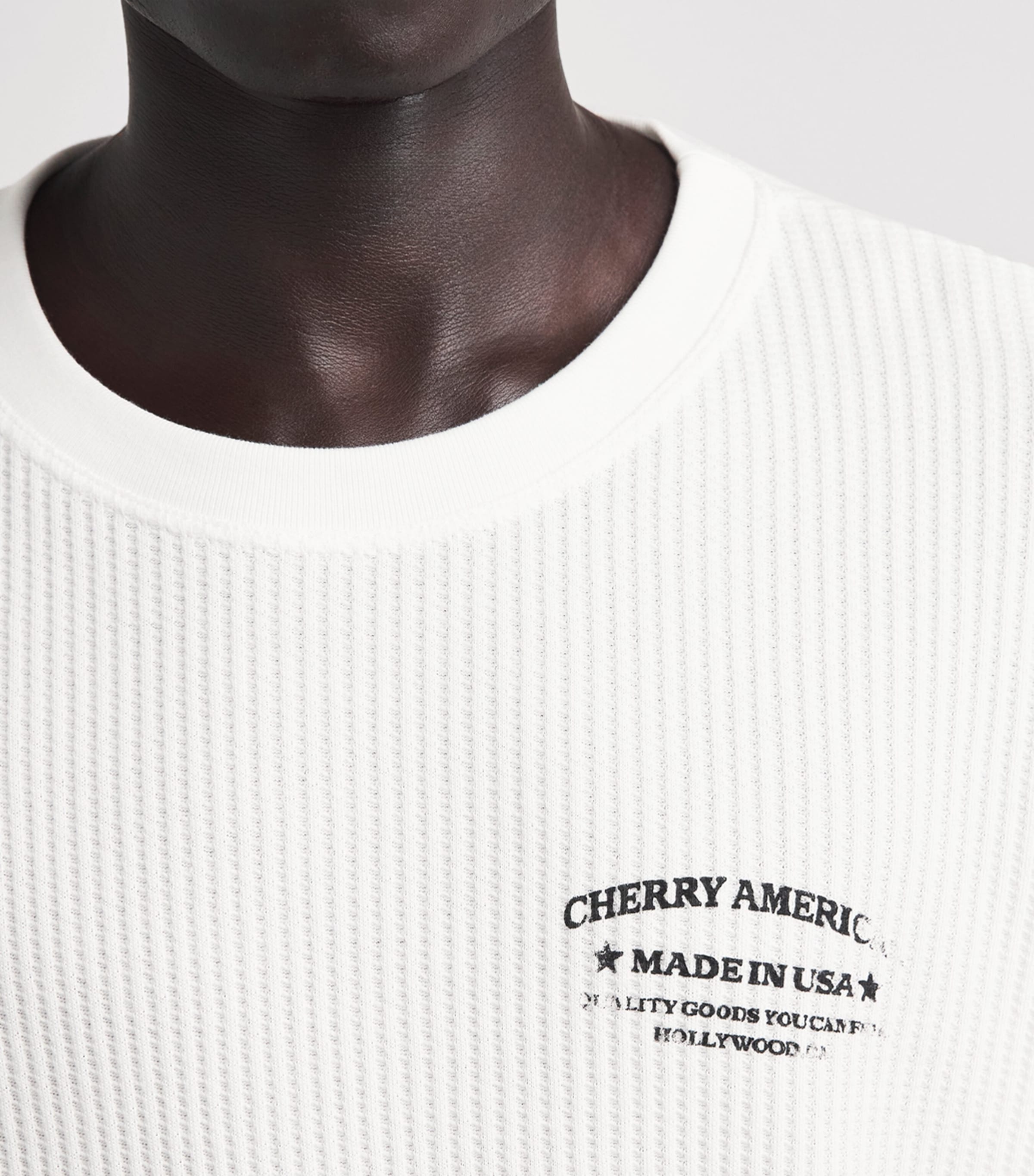 Cherry Los Angeles Mens Ranchwear Thermal Sweater White Image 3