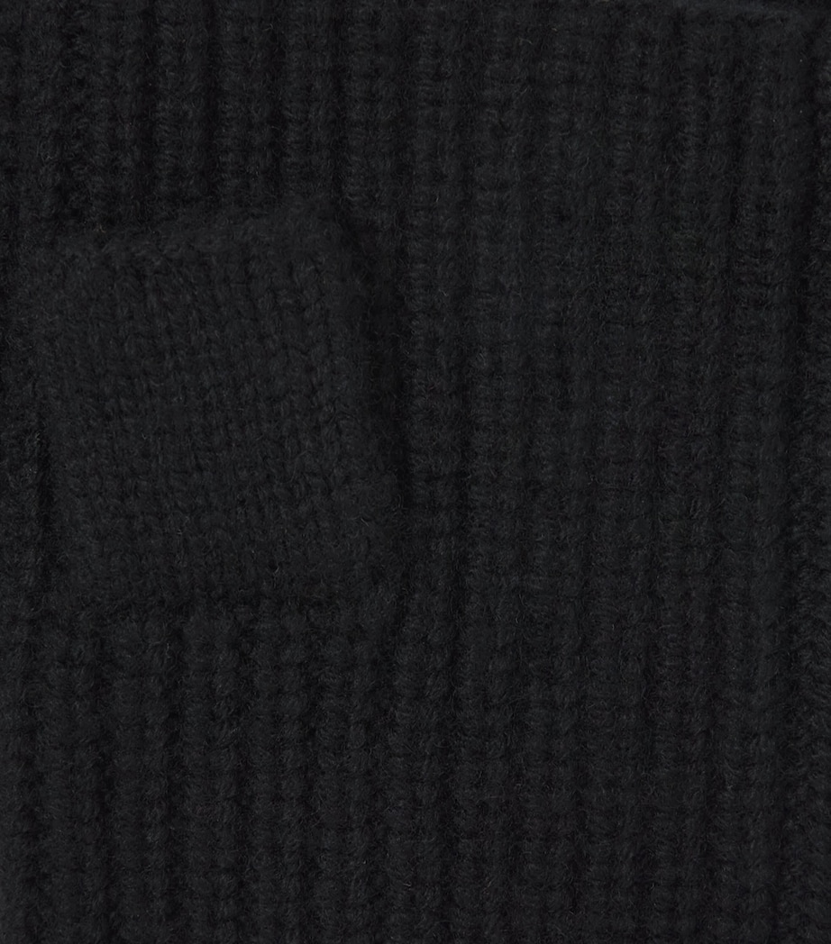 Maje Wool-Cashmere Mittens Black Image 2