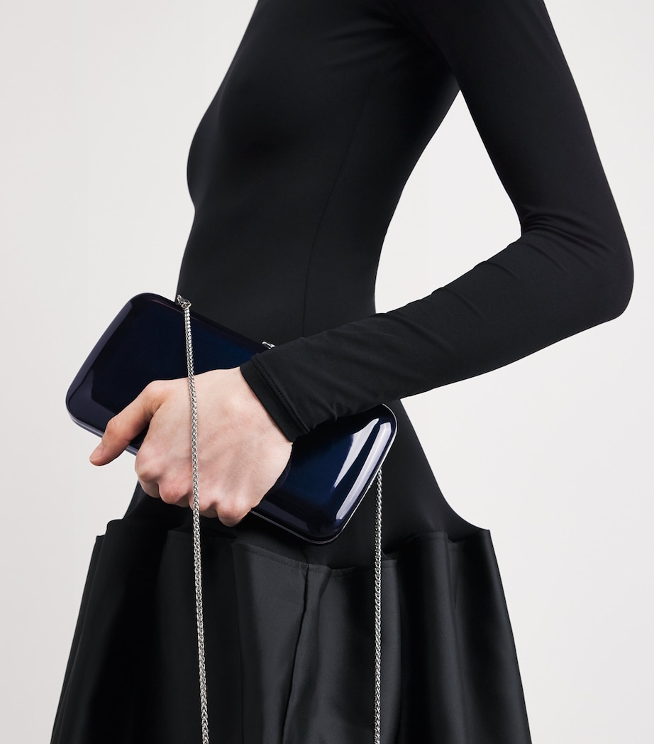 Glittered Finley Clutch Bag NAVY Image 2