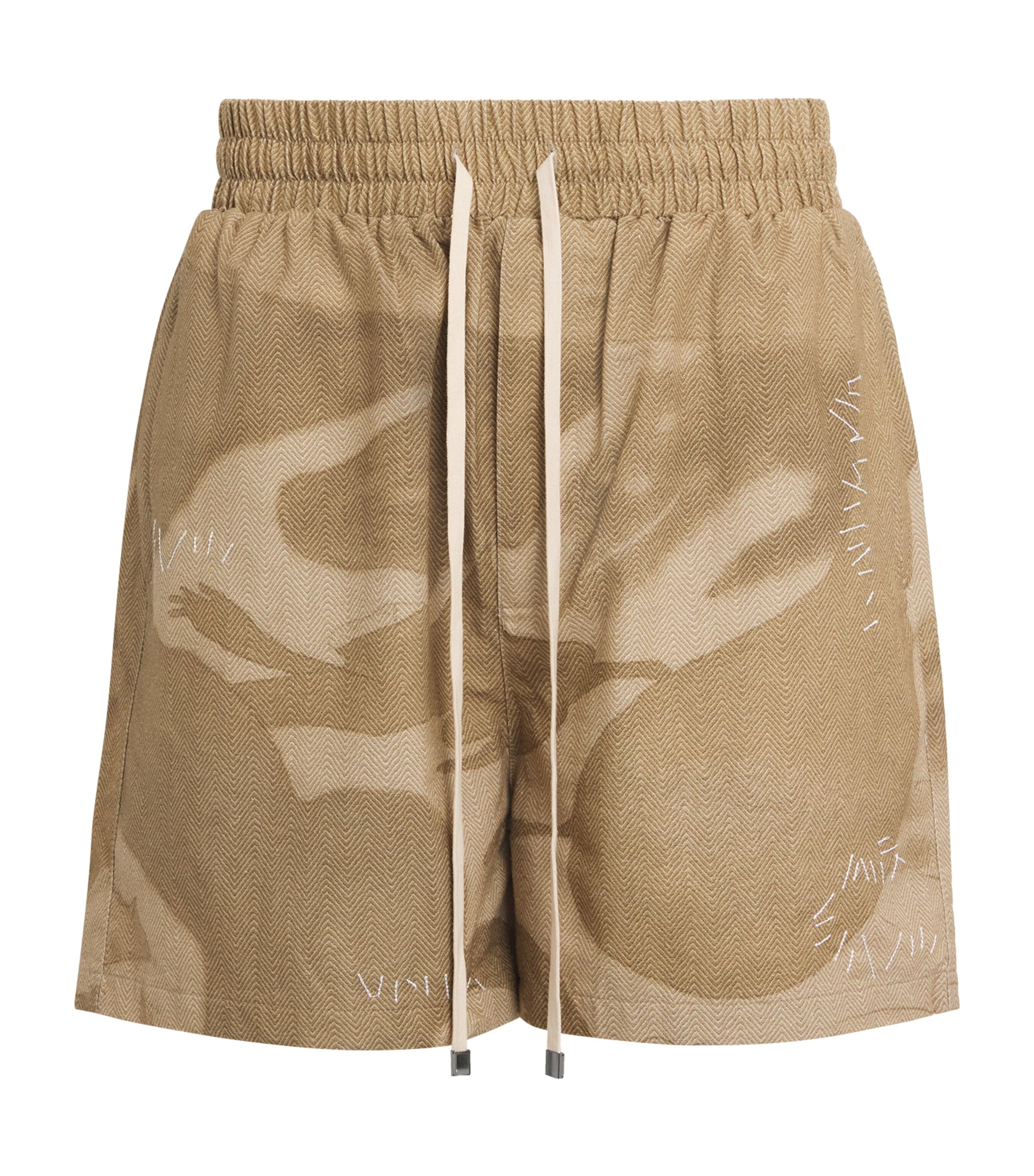Domrebel Exposed Stitching Shorts In Gold