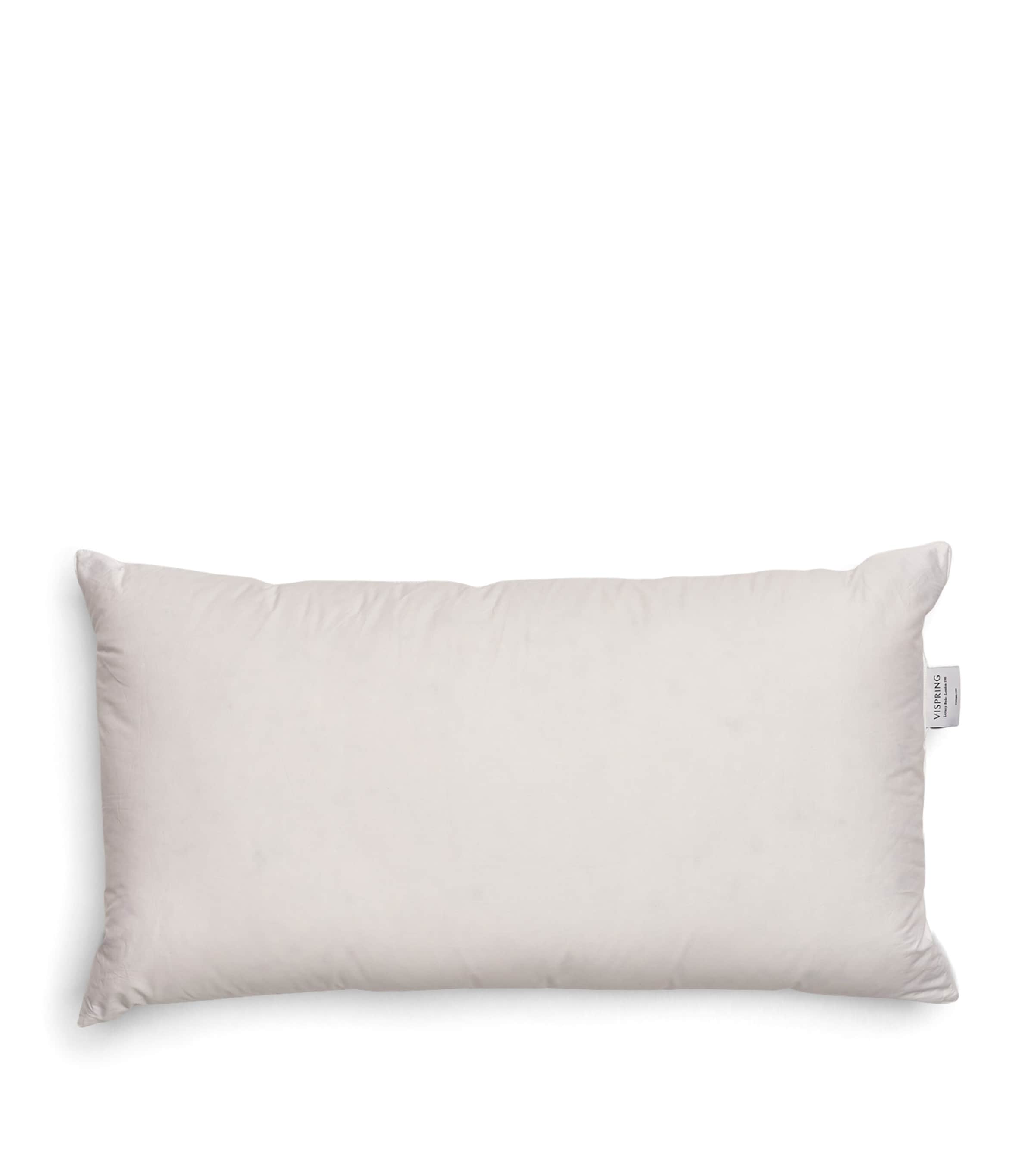 Cotton Down-Filled Pillow (90cm x 50cm) WHITE Image 1