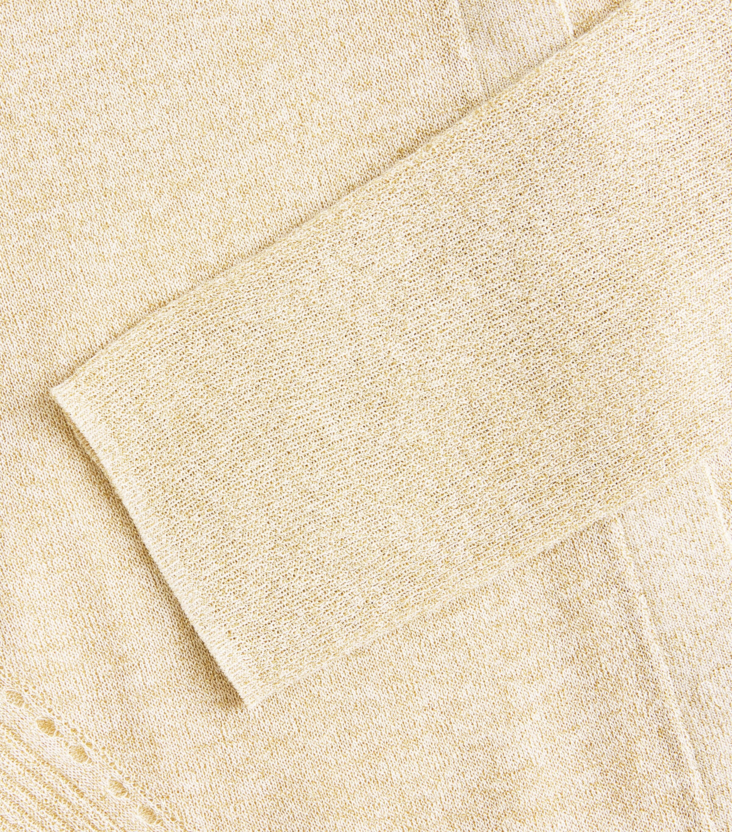 Lurex-Knit Tasse Cardigan GILT Image 5