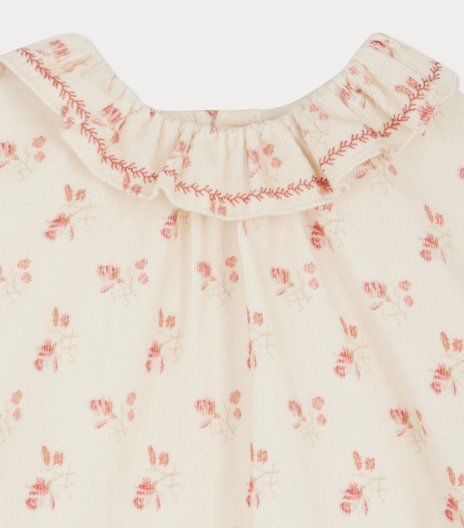 Corduroy Cherry Print Timber Blouse (4-8 Years) FL ROSE FANE Image 3