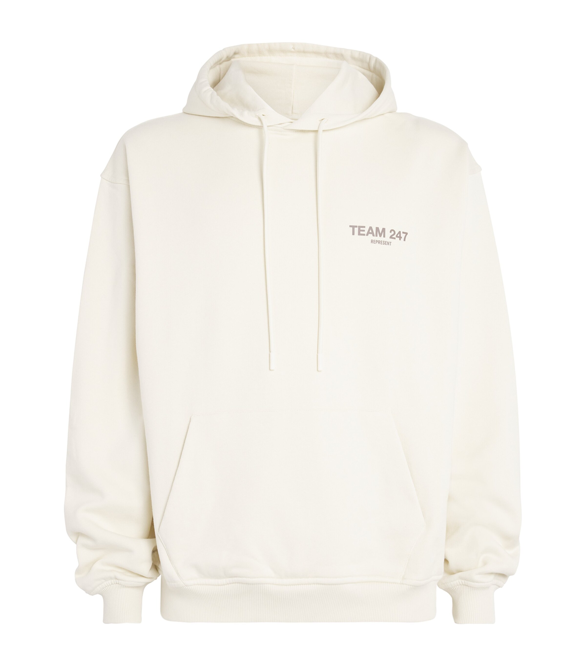 Represent 247 Mens Oversized Team 247 Hoodie Cream Image 1