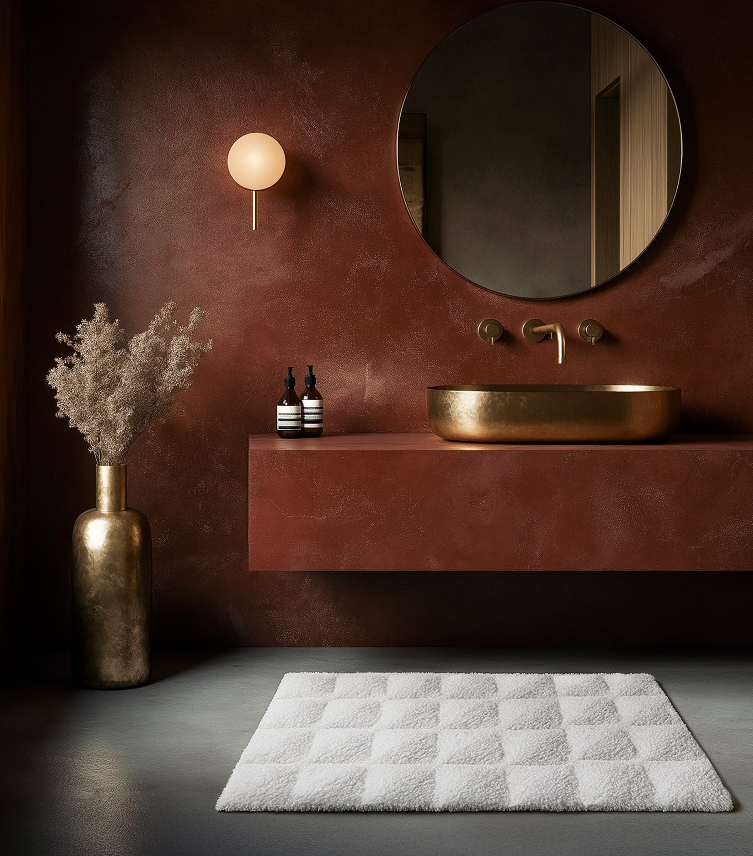 Egyptian Cotton Diamonds Bath Mat (50cm x 80cm) WHITE/CLOUD Image 2