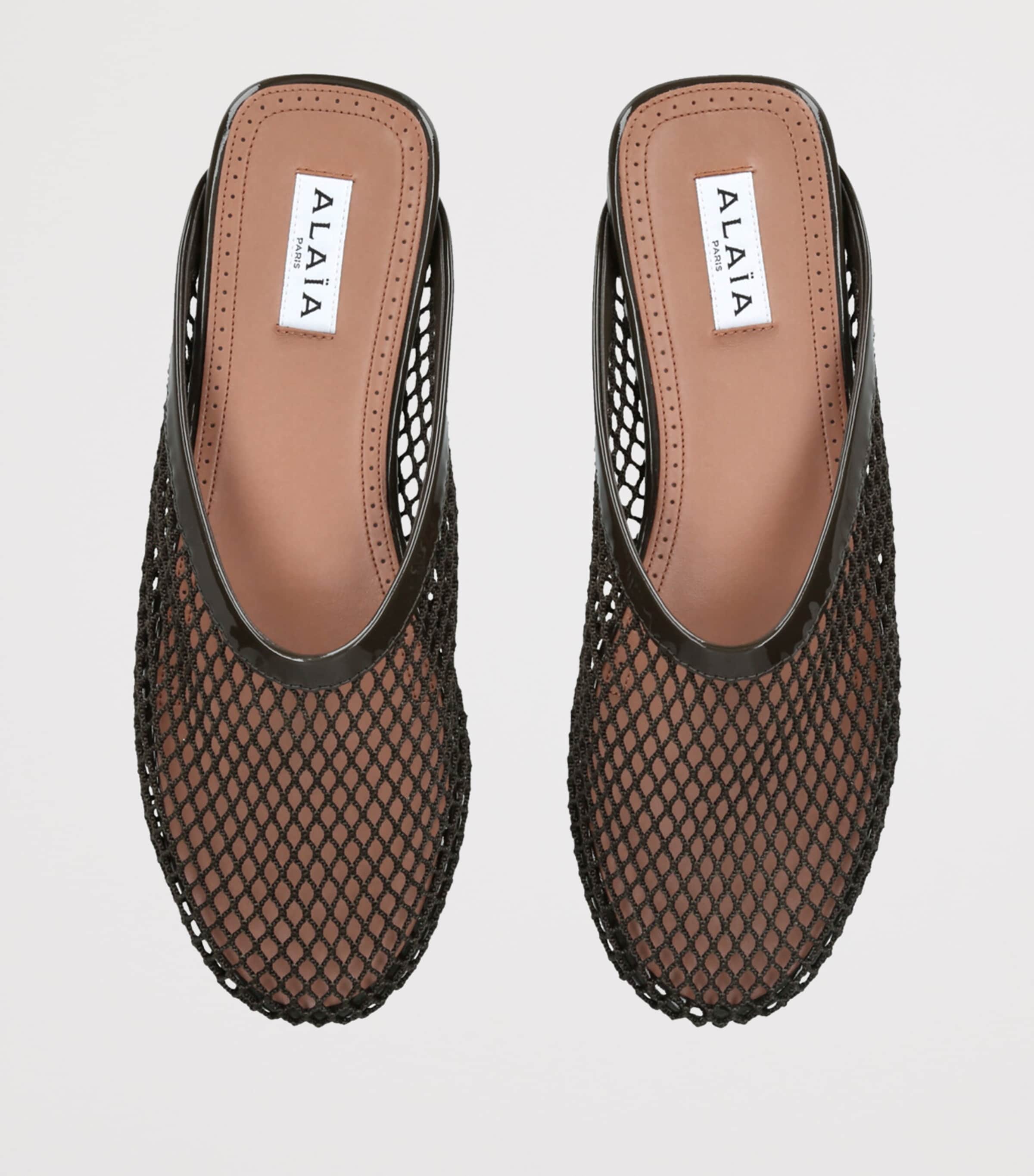 Alaïa Fishnet Mules | Harrods US