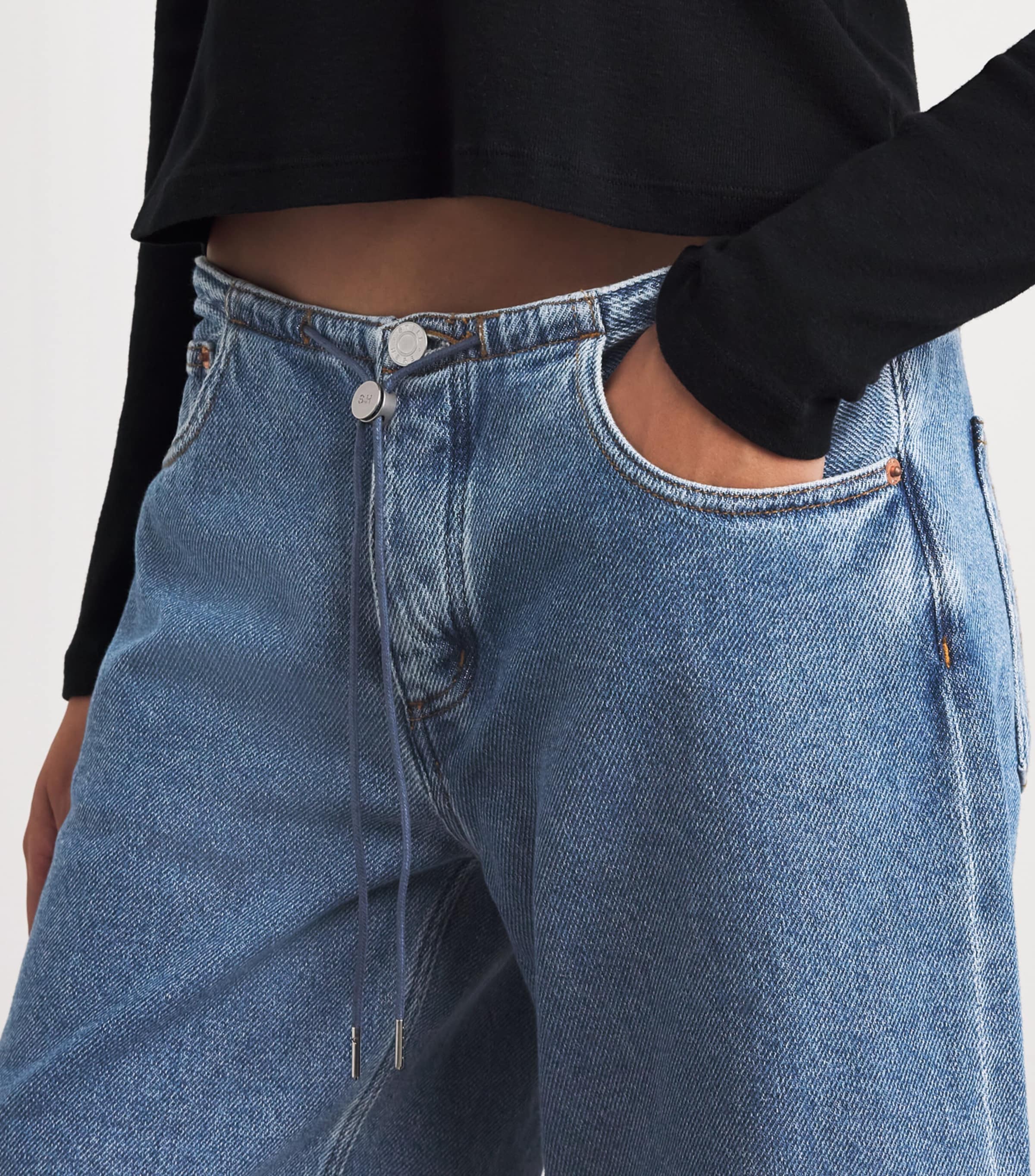 STILL HERE Womens Cool Denim Shorts Classic Blue Image 3