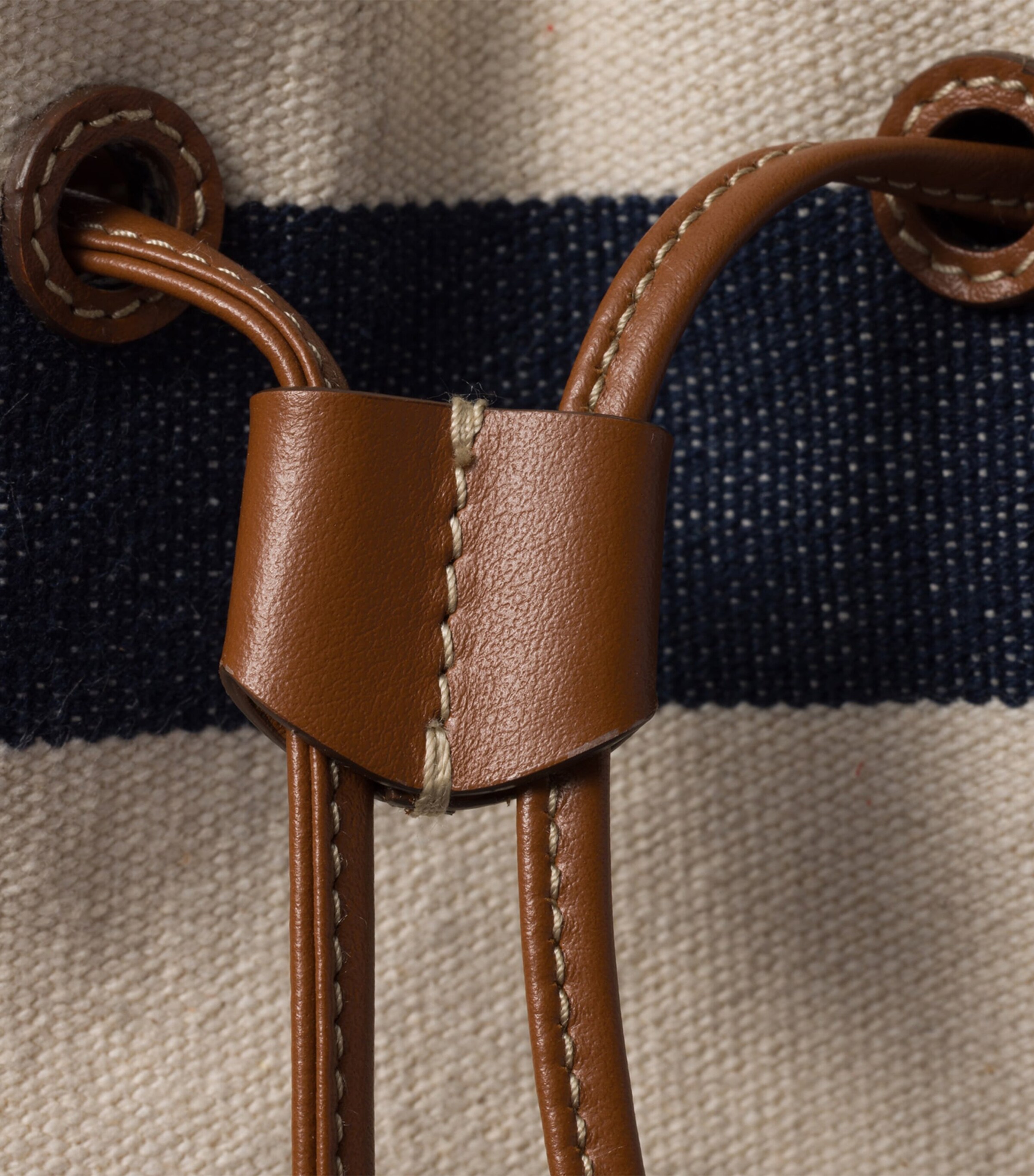 Canvas Stripe Top-Handle Bag F067K Image 2