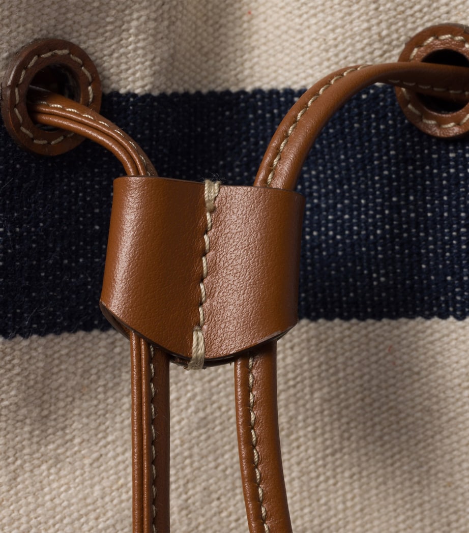 Canvas Stripe Top-Handle Bag F067K Image 2