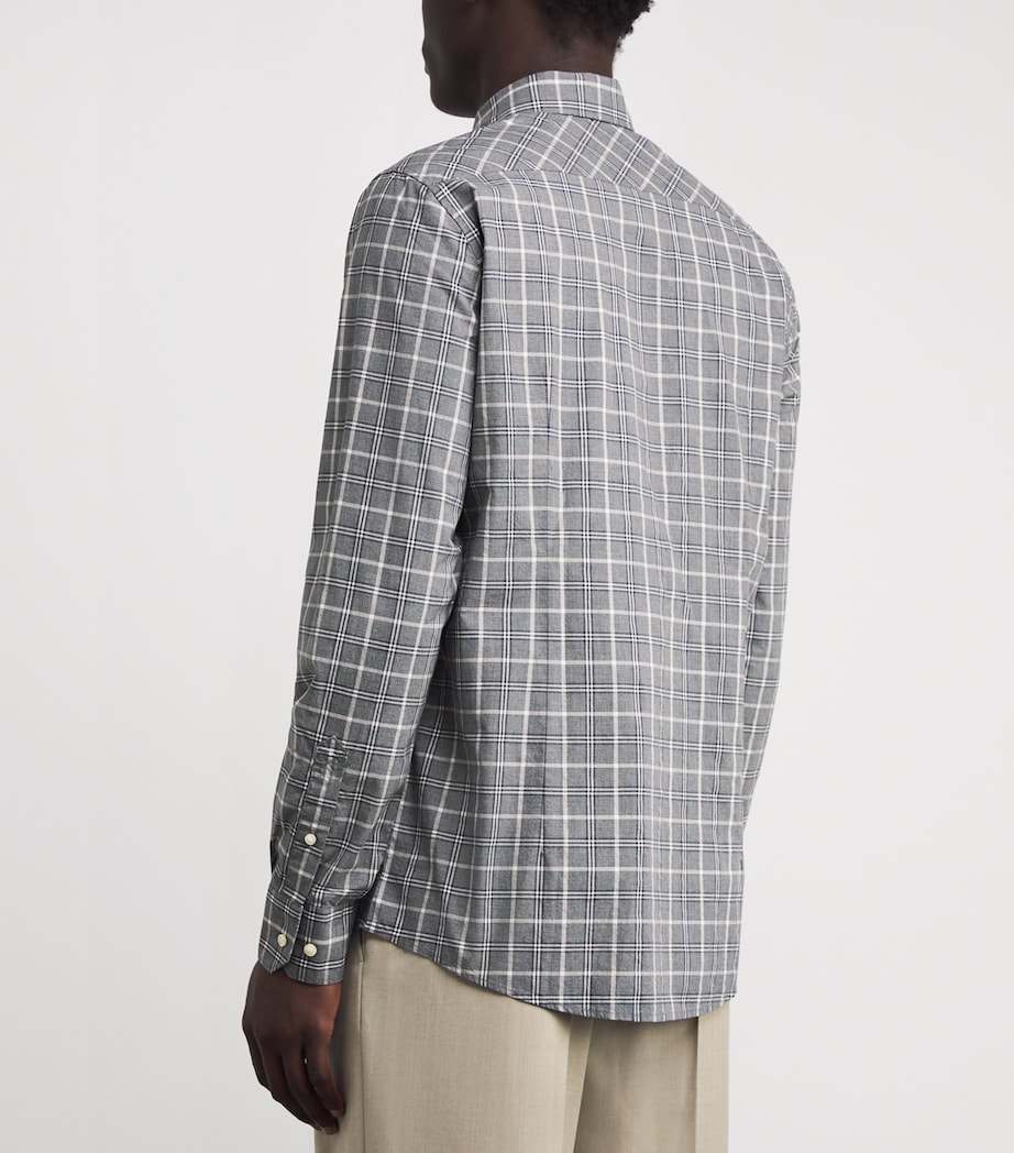 Cotton Check Bramham Shirt GY31 GREY MARL Image 4