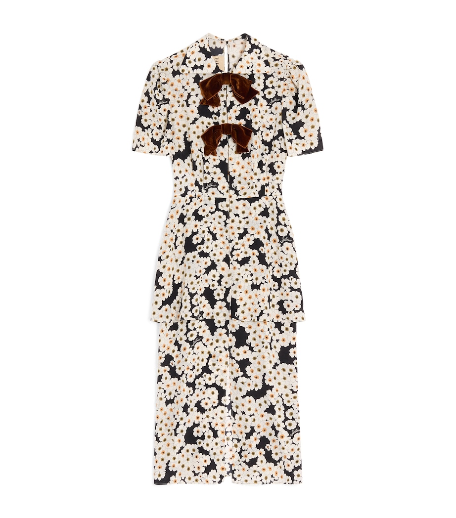Silk Floral Midi Dress K92 Image 1