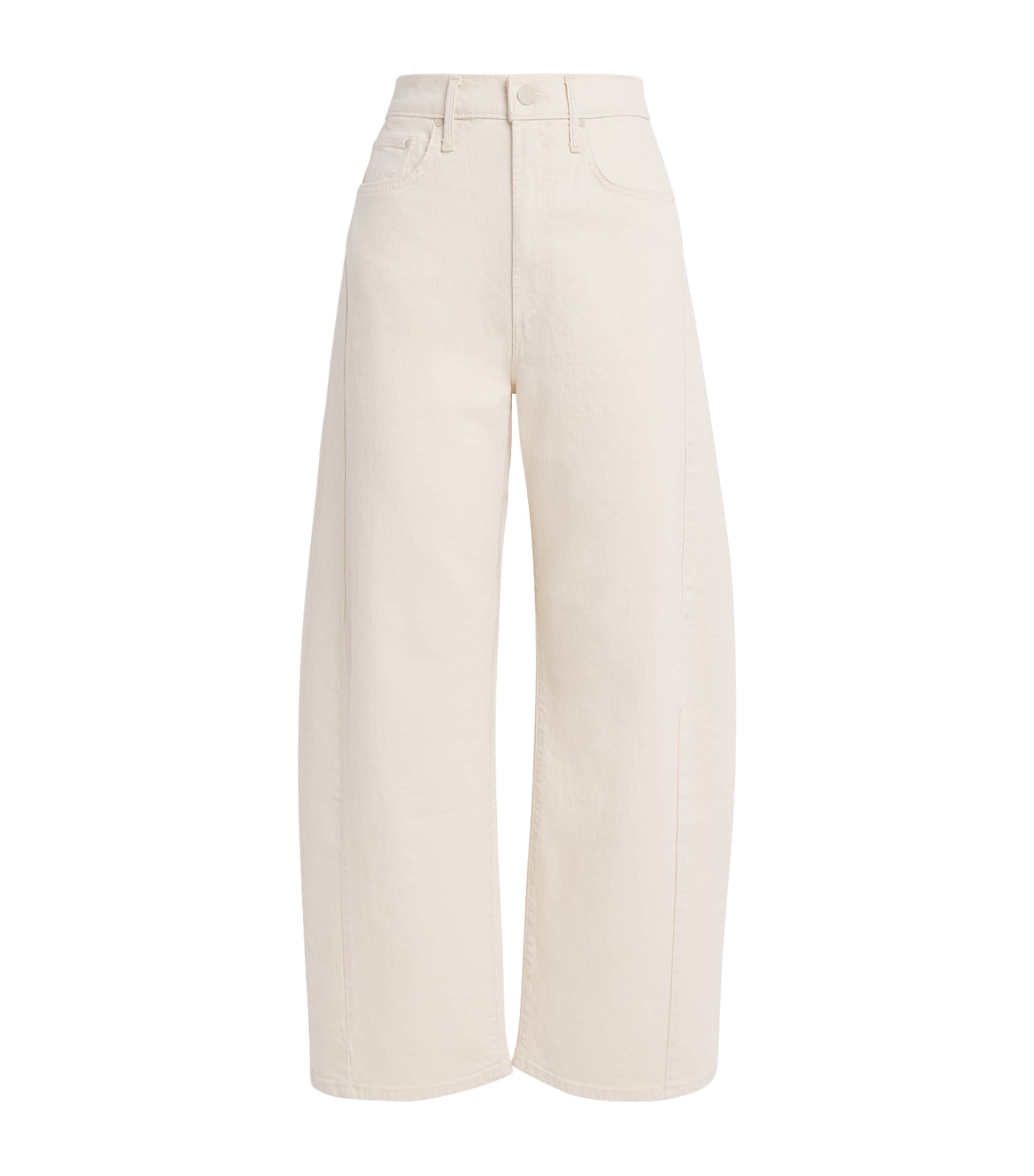 Mother The Half-pipe Wide-leg Jeans In White