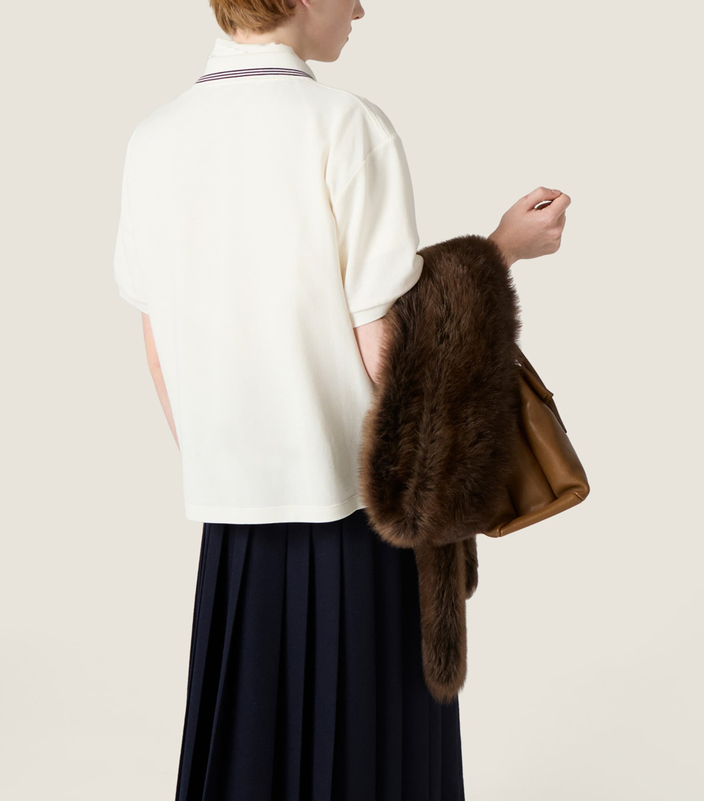 Cotton Zipped Polo Shirt F0009 Image 3