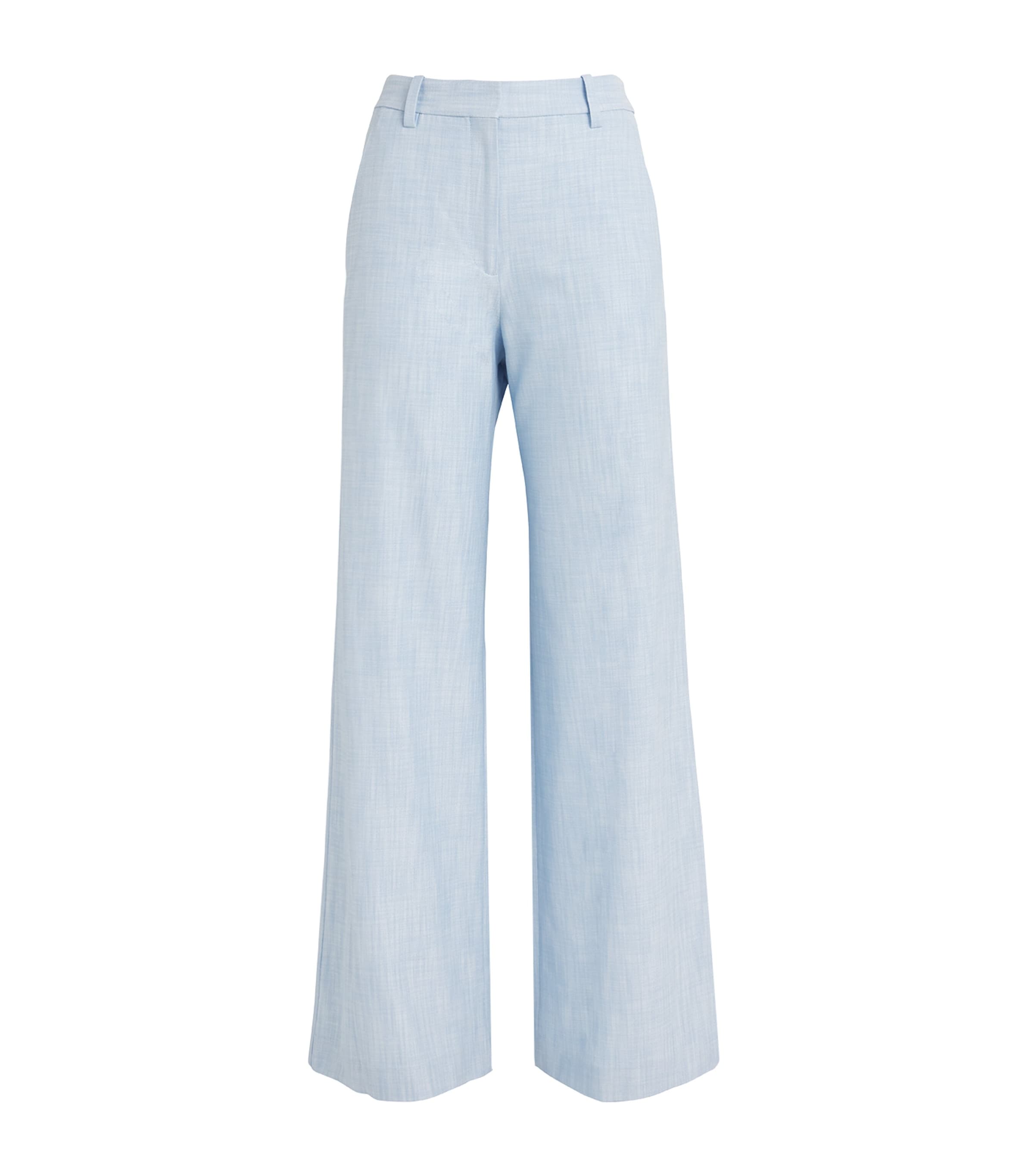 Maje Straight Tailored Trousers In Blue