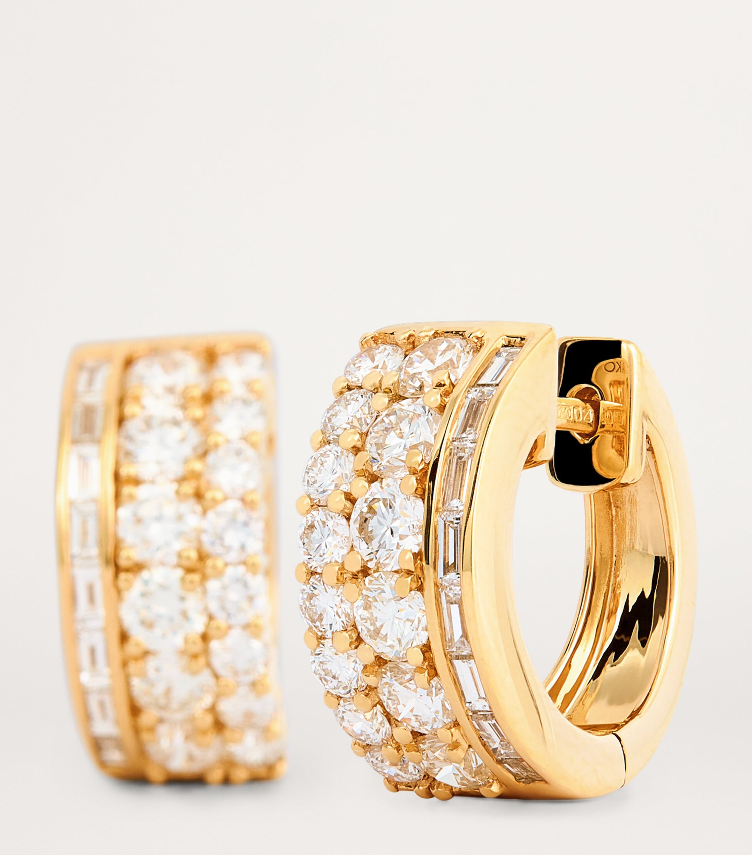 Yellow Gold and Diamond Lola Huggie Earrings YELLOW GOLD Image 6